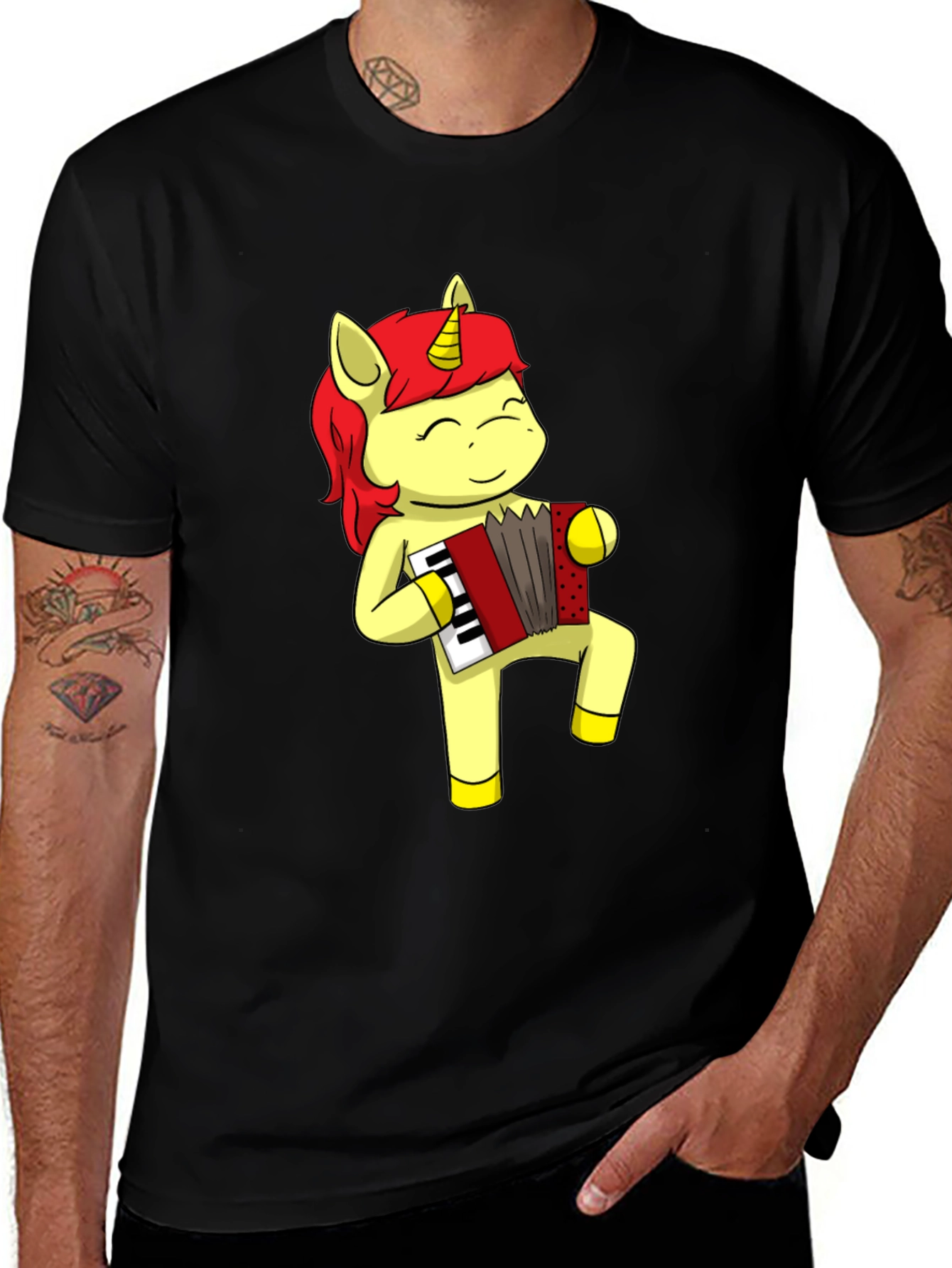 Variant 22 of Unicorn Accordion Musician Graphic Tee