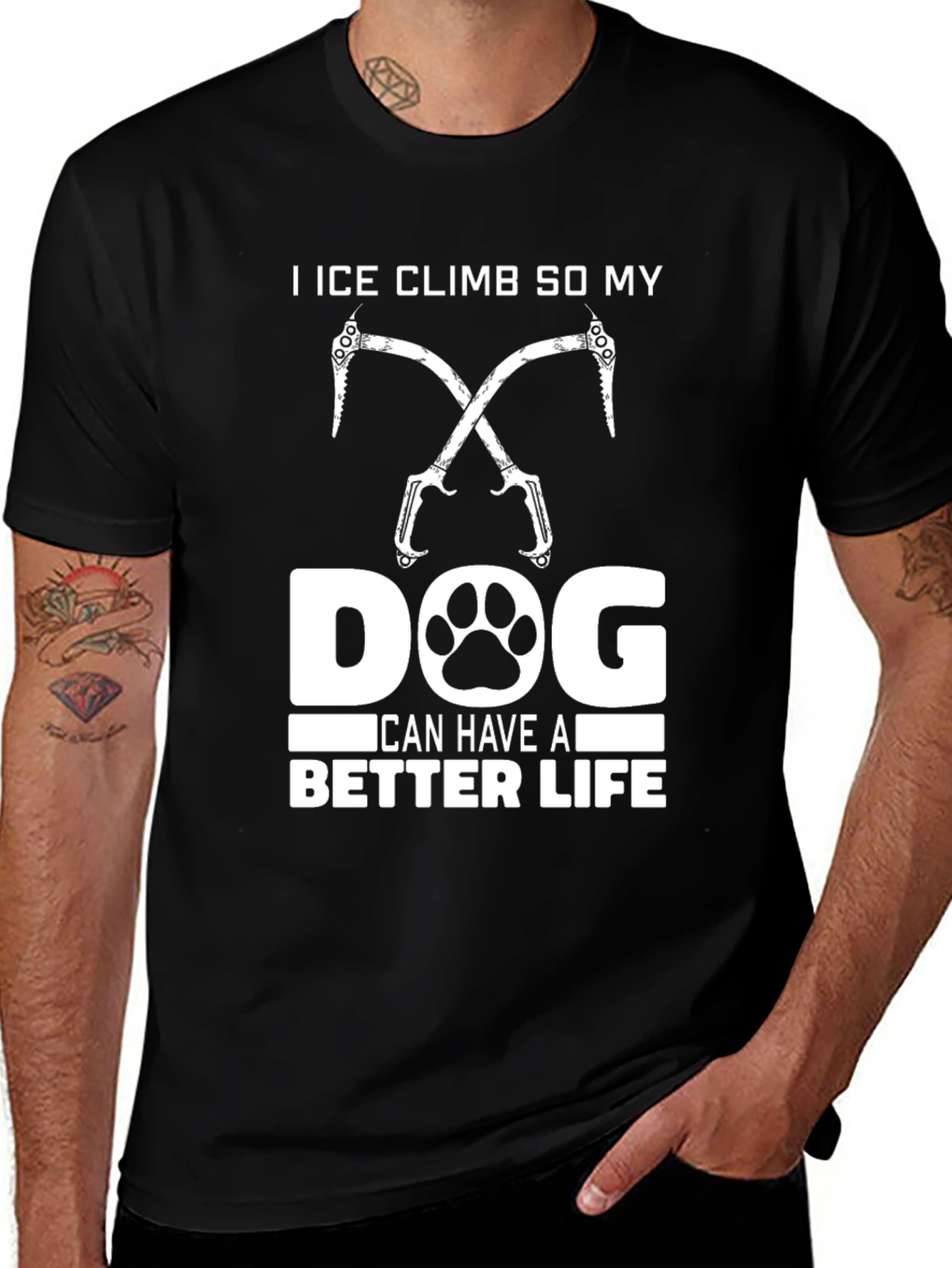 Variant 28 of Ice Climb Dog Lover T-Shirt