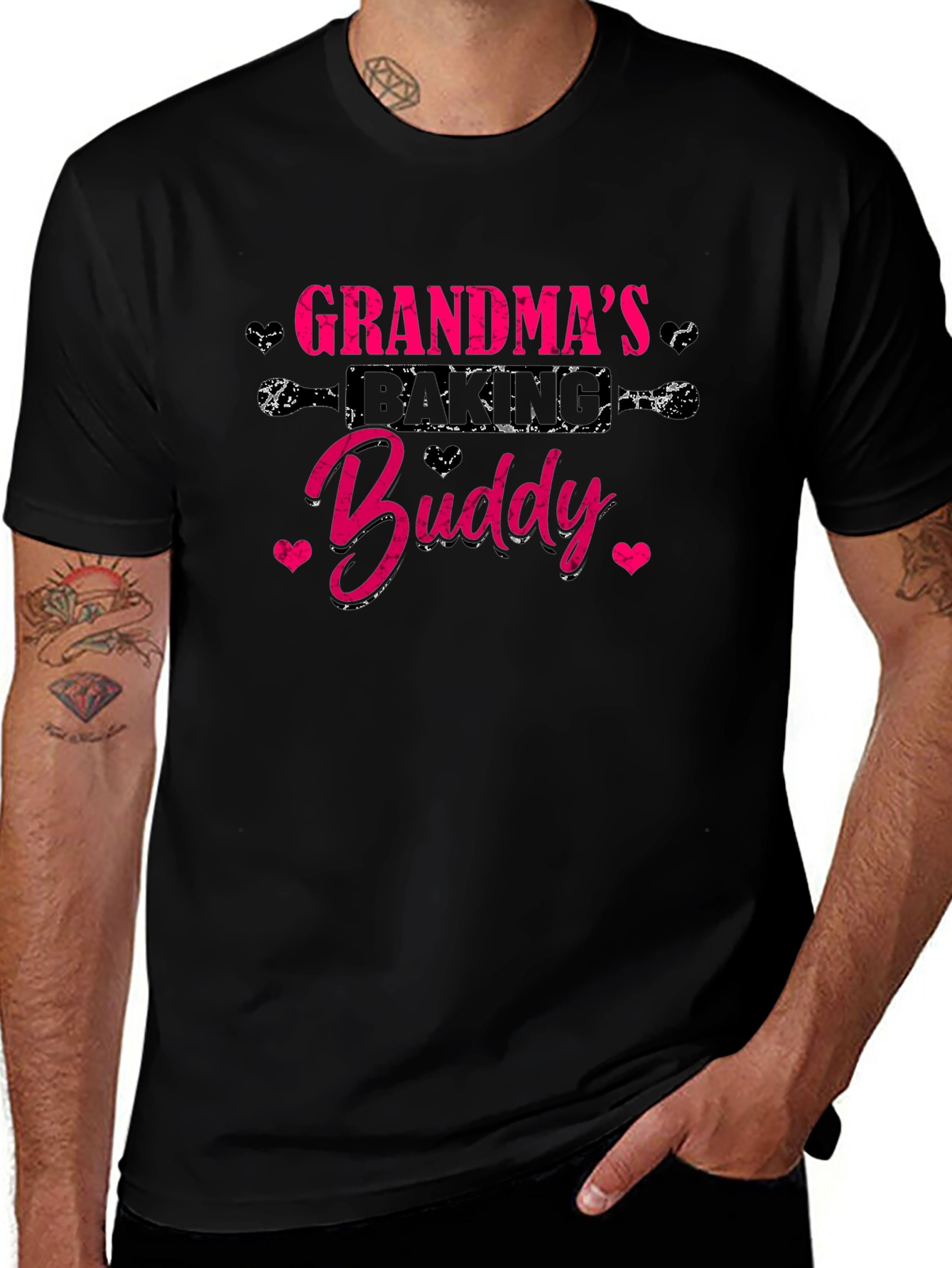 Variant 30 of Grandma's Baking Buddy Black T-Shirt