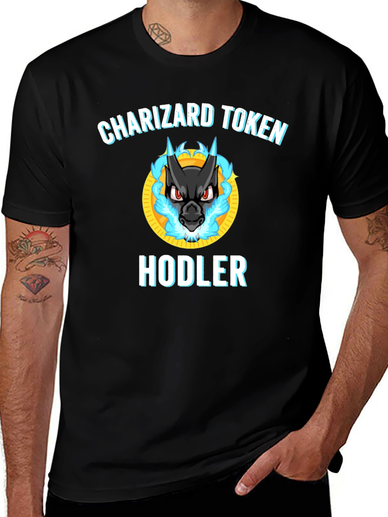 Variant 27 of Charizard Token Hodler Black Graphic T-Shirt