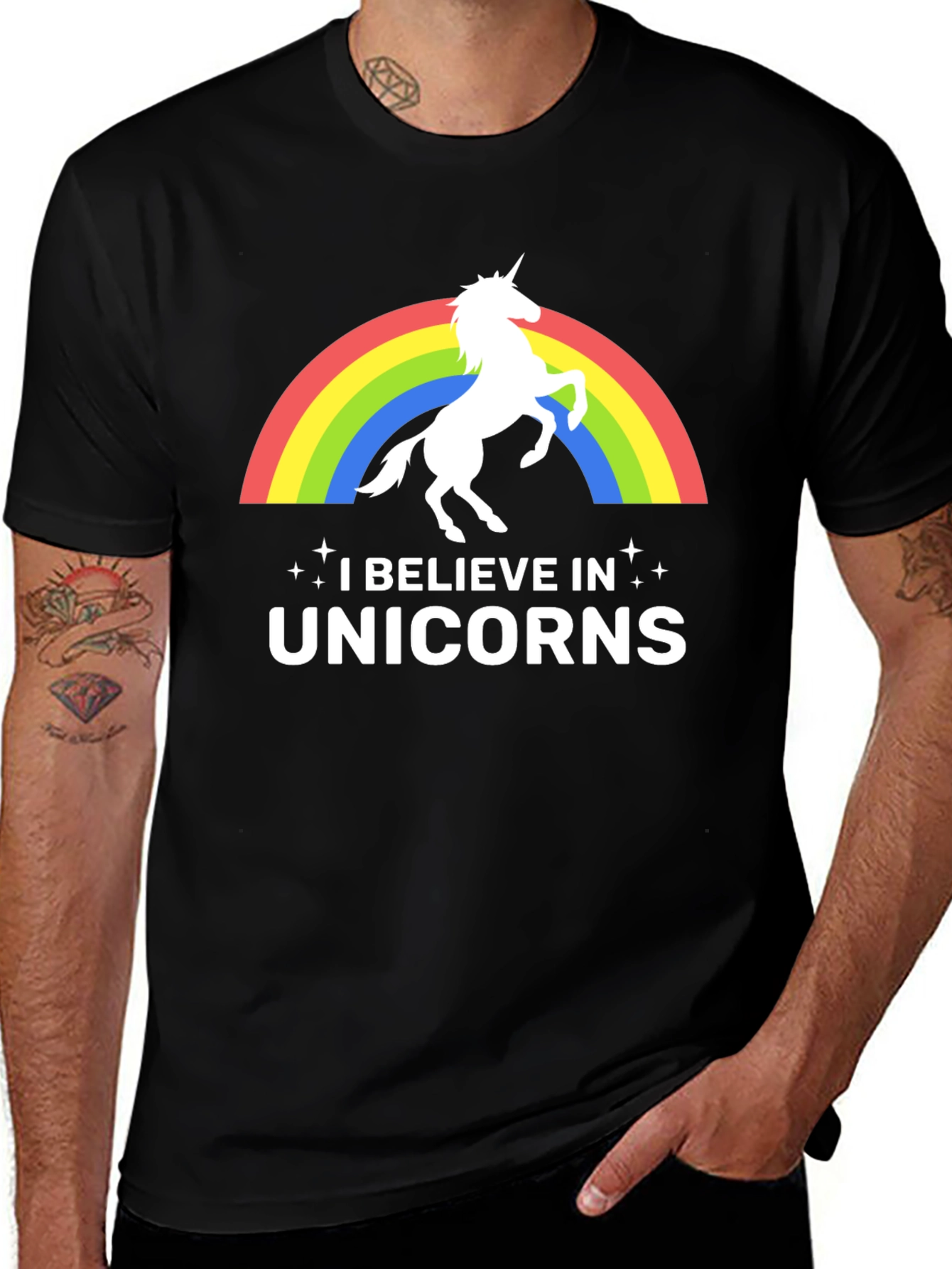 Variant 29 of I Believe in Unicorns T-Shirt - Rainbow Unicorn Tee