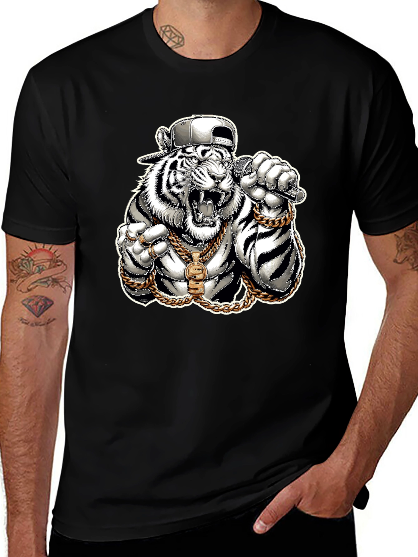 Variant 6 of Tiger Rapper Graphic T-Shirt