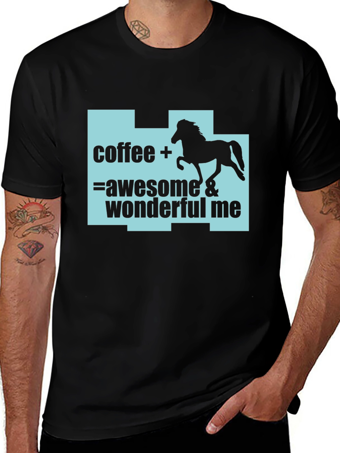 Variant 16 of Coffee Horse Lover T-Shirt: Awesome & Wonderful Me