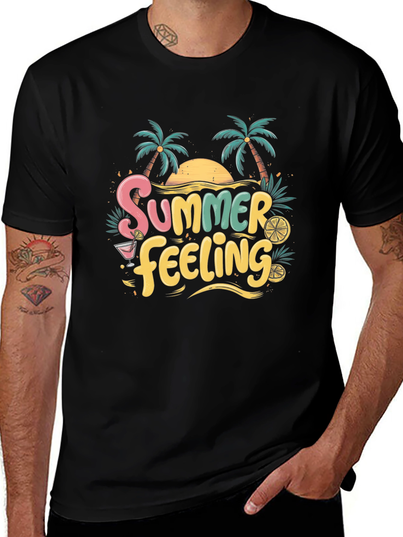 Summer Feeling Graphic Print T-Shirt