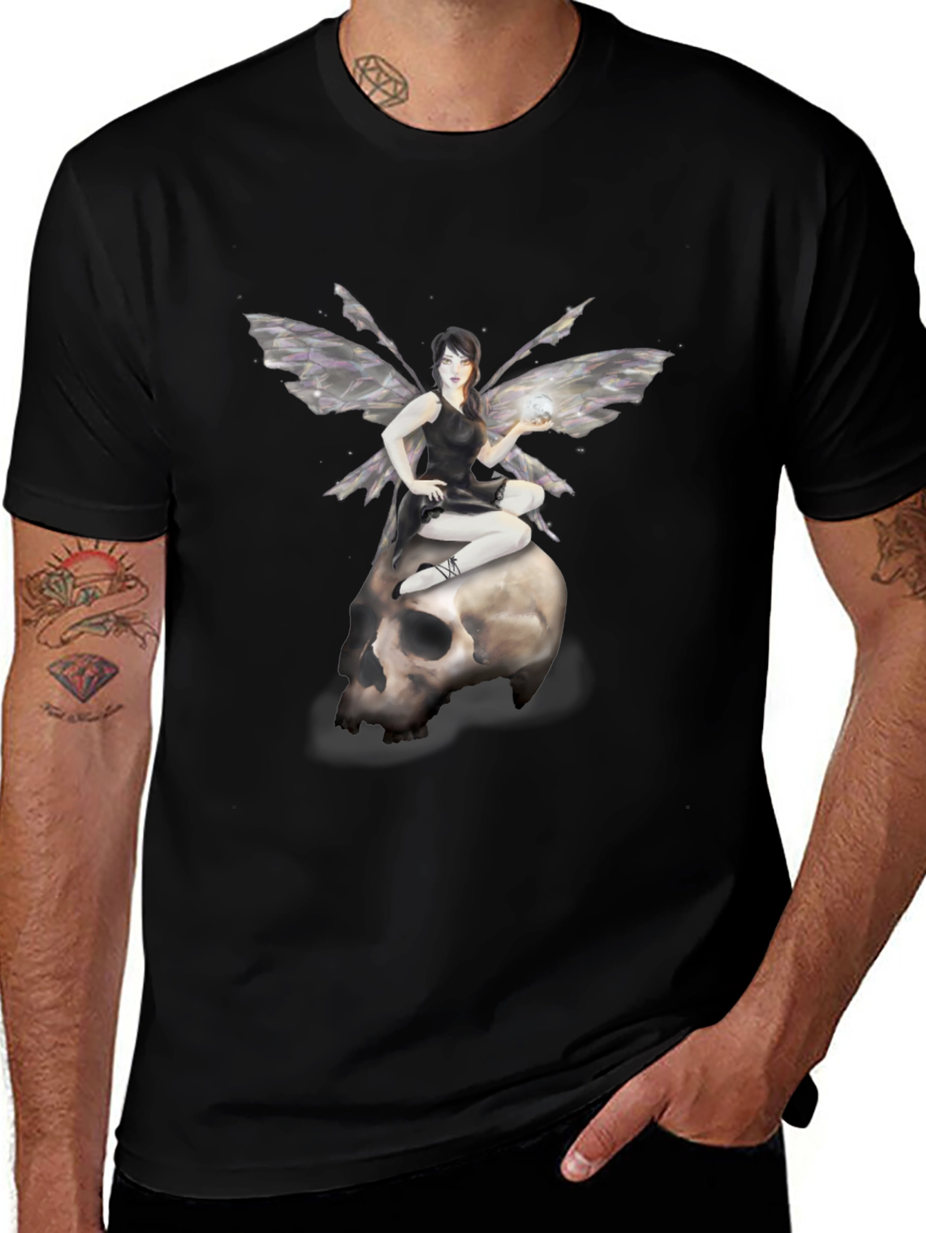 Variant 22 of Fairy on Skull Graphic T-Shirt