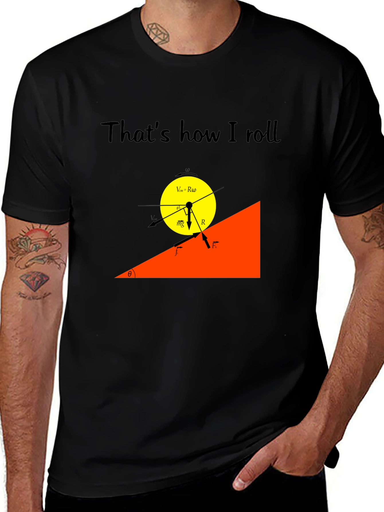 Variant 28 of That's How I Roll Physics T-Shirt