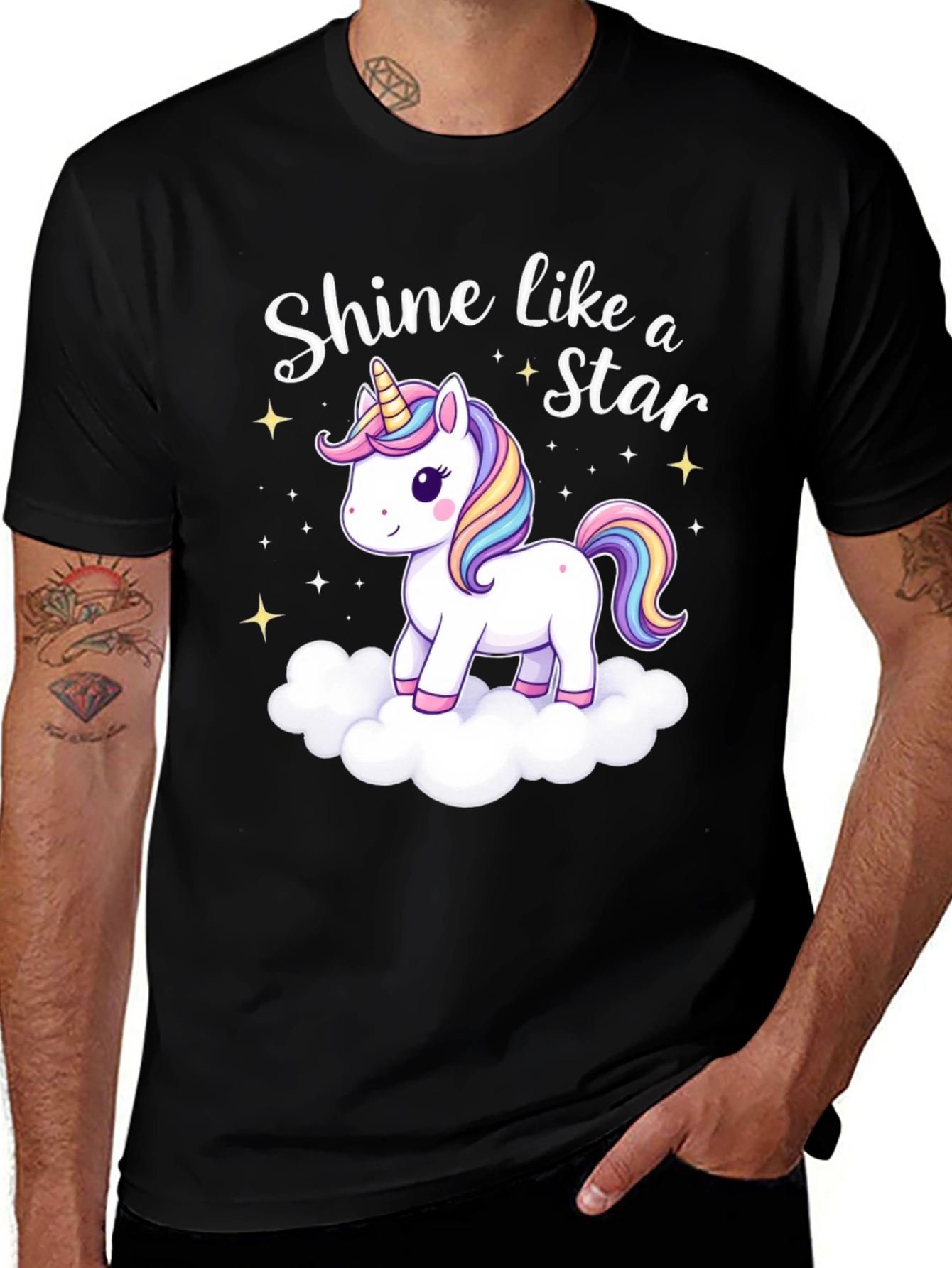 Variant 29 of Unicorn "Shine Like a Star" Graphic T-Shirt