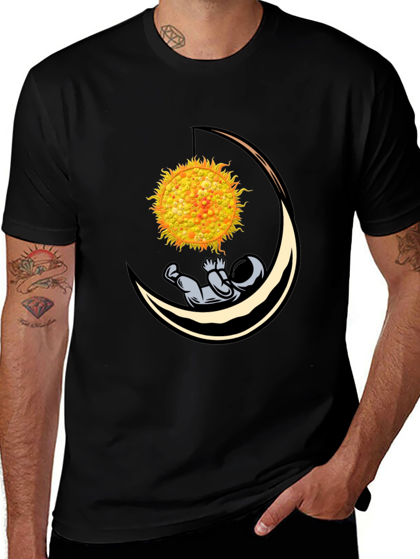 Variant 6 of Astronaut Moon Hammock Graphic Tee
