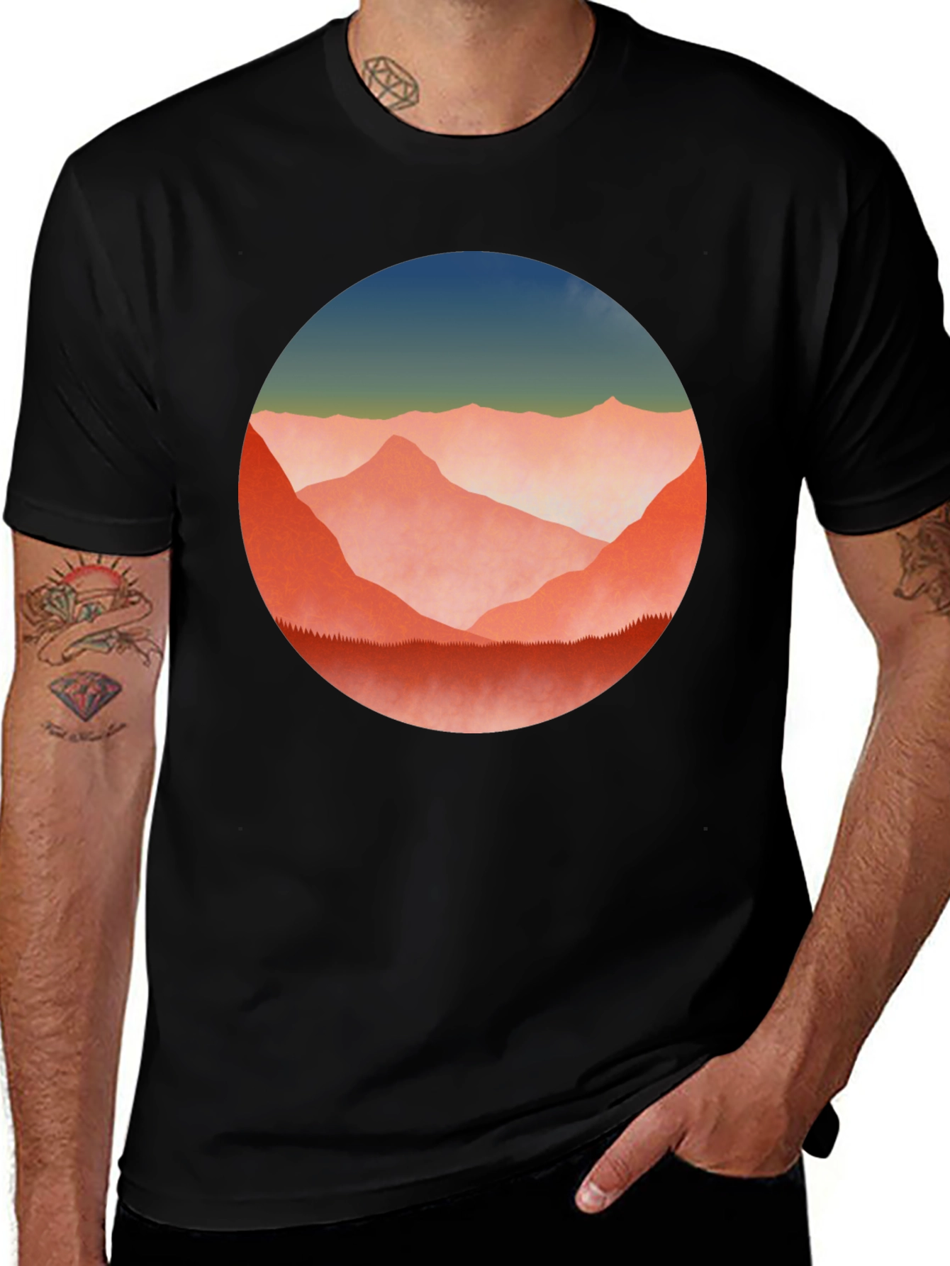 Variant 13 of Mountain Sunset Graphic Tee