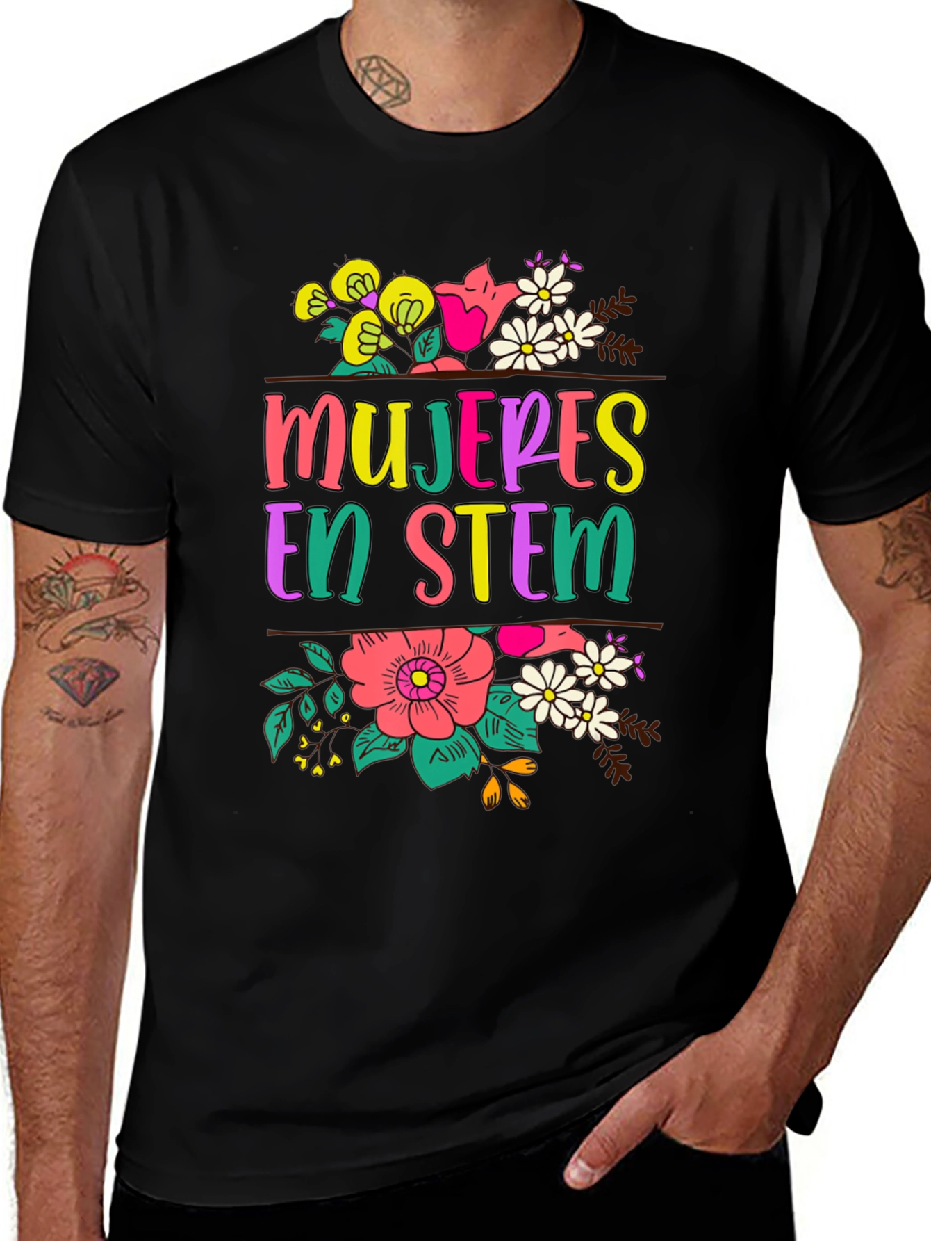 Mujeres En STEM Floral Graphic T-Shirt