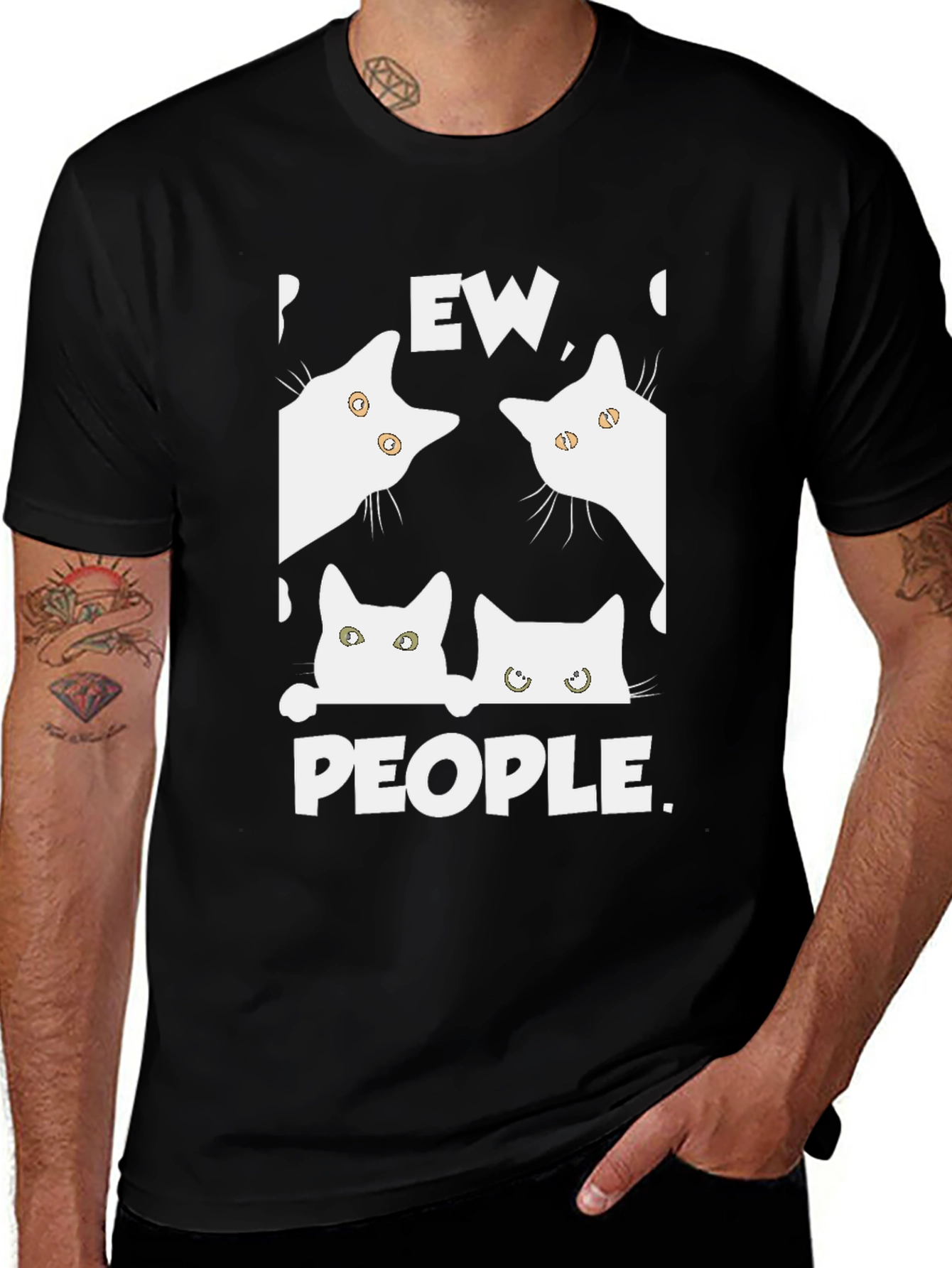 Variant 26 of Ew People Cat Graphic T-Shirt