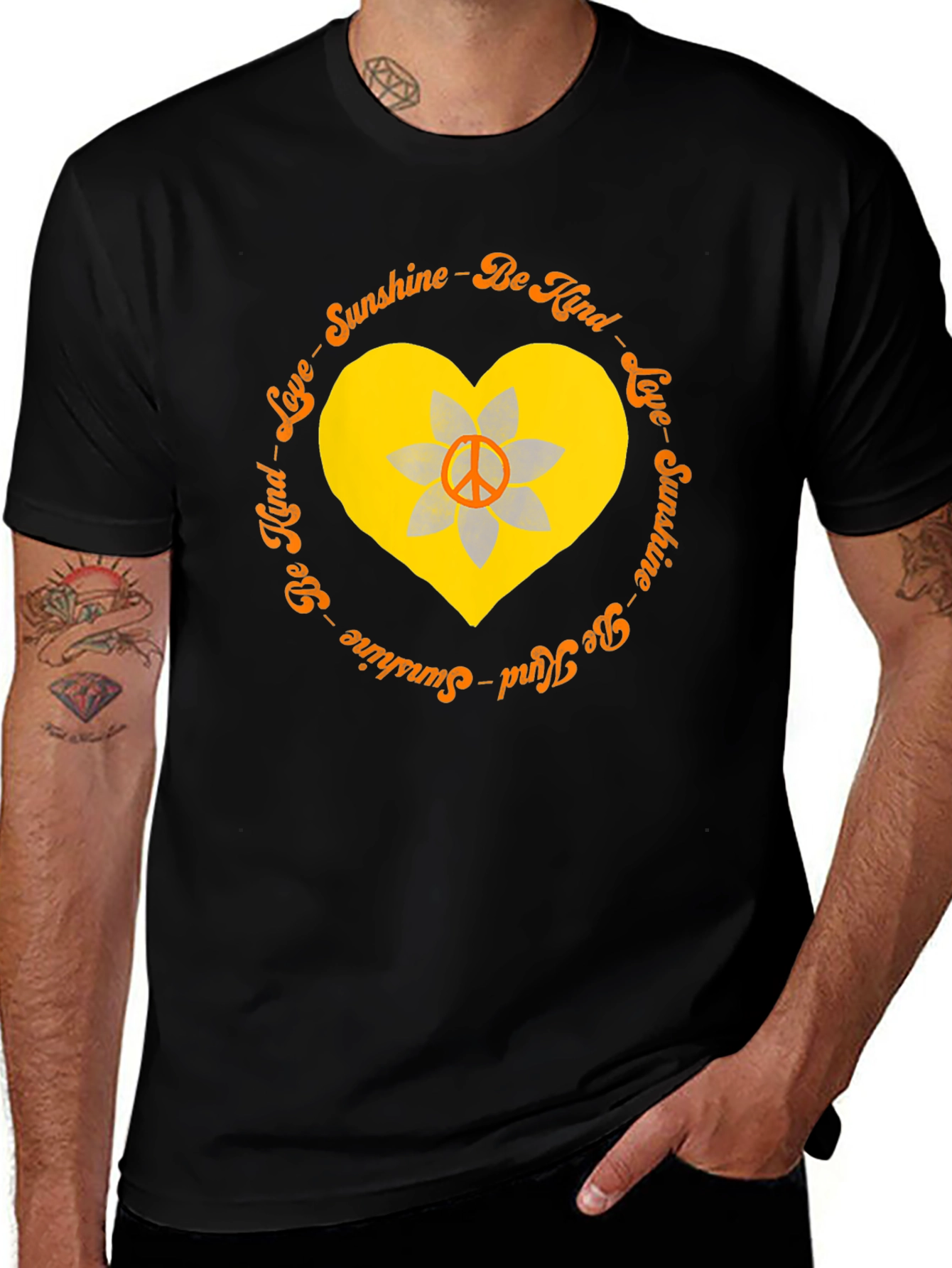 Variant 29 of Sunshine Kind Love Heart Peace Sign T-Shirt