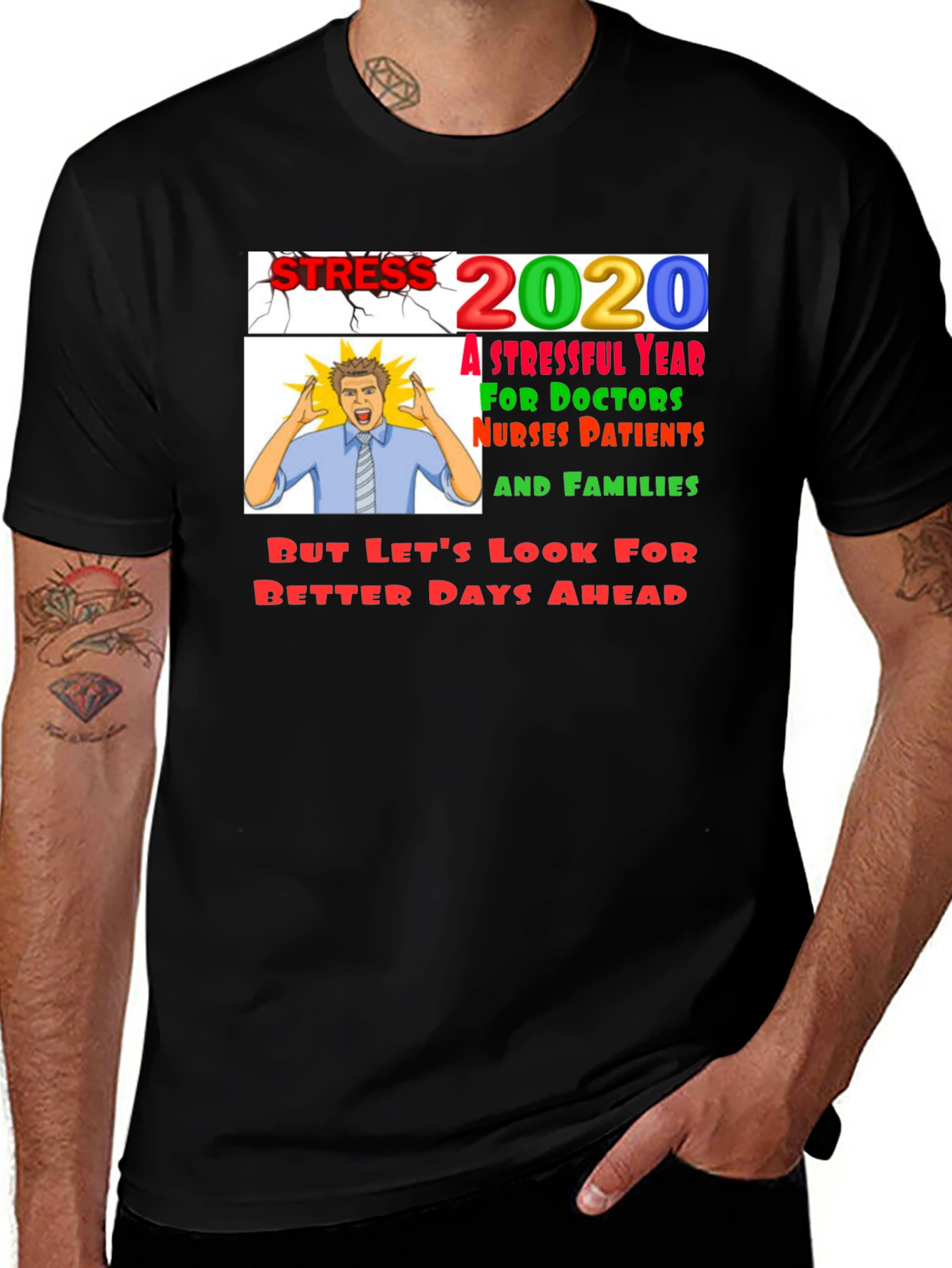 Variant 23 of Stressful Year 2020 T-Shirt for Doctors, Nurses & Patients