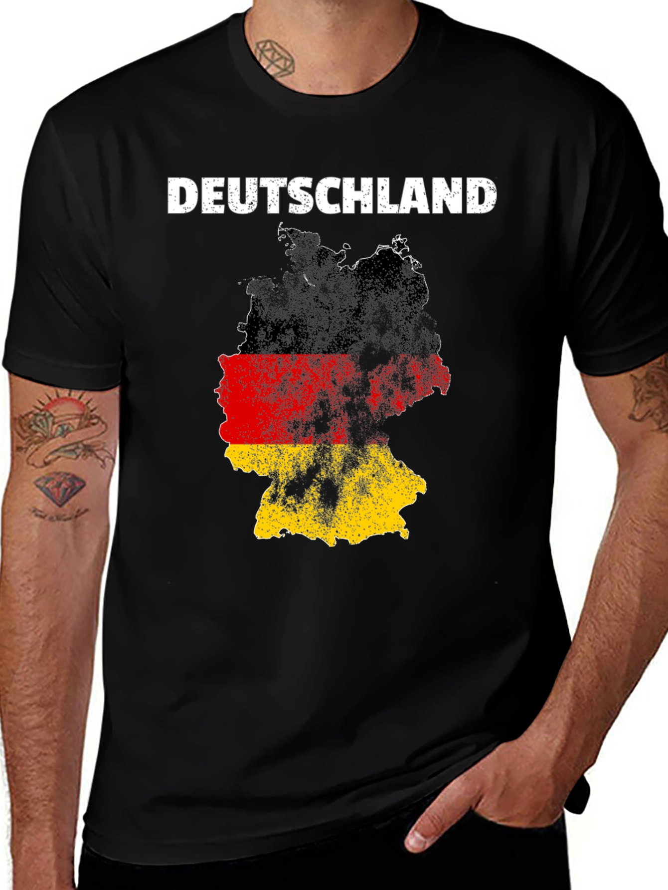 Deutschland Flag Map Graphic Tee