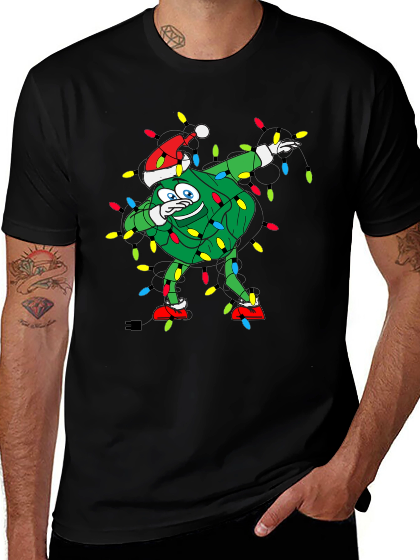 Variant 22 of Dabbing Christmas Ornament T-Shirt