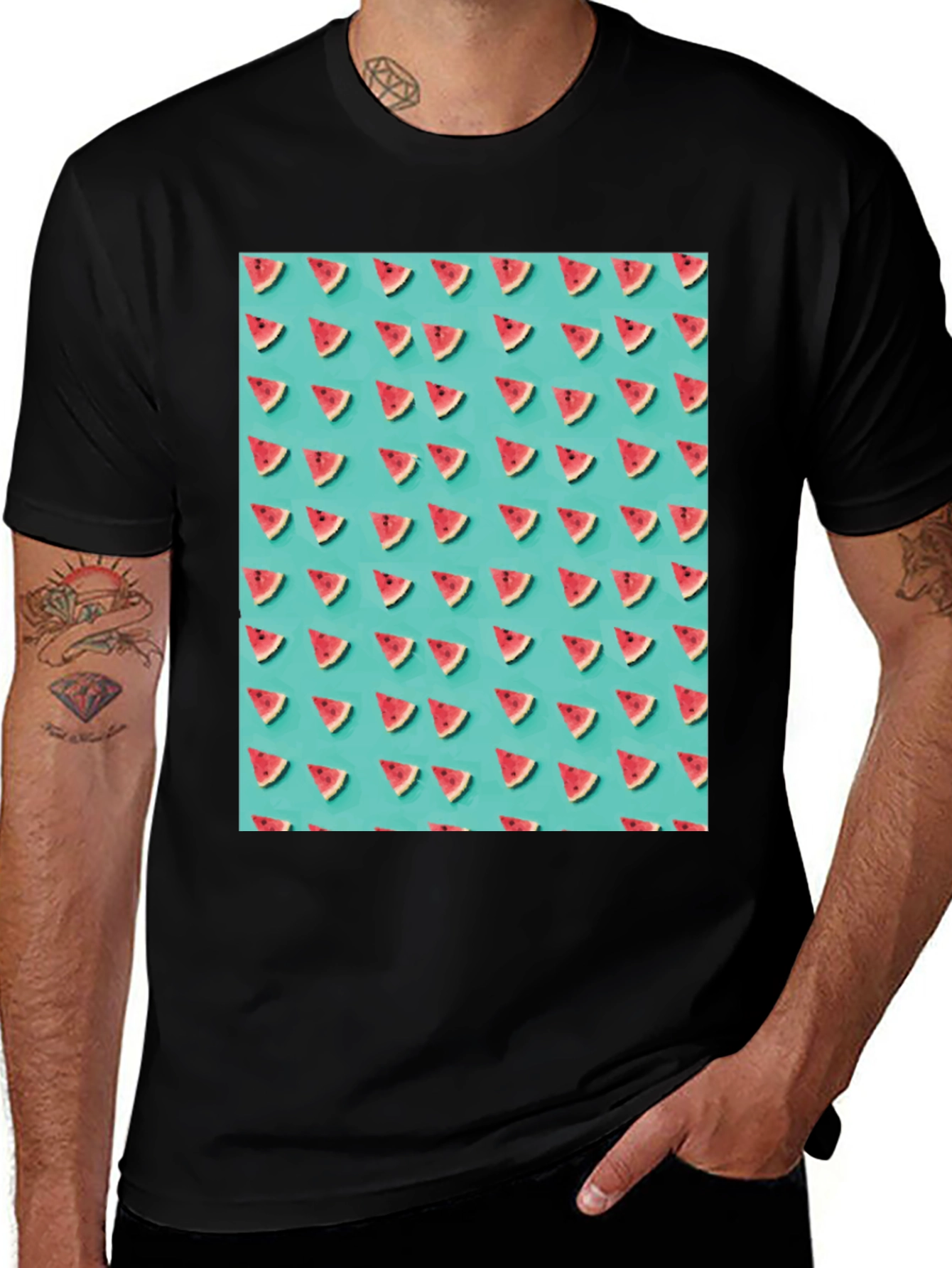 Variant 26 of Trendy Watermelon Pattern T-Shirt
