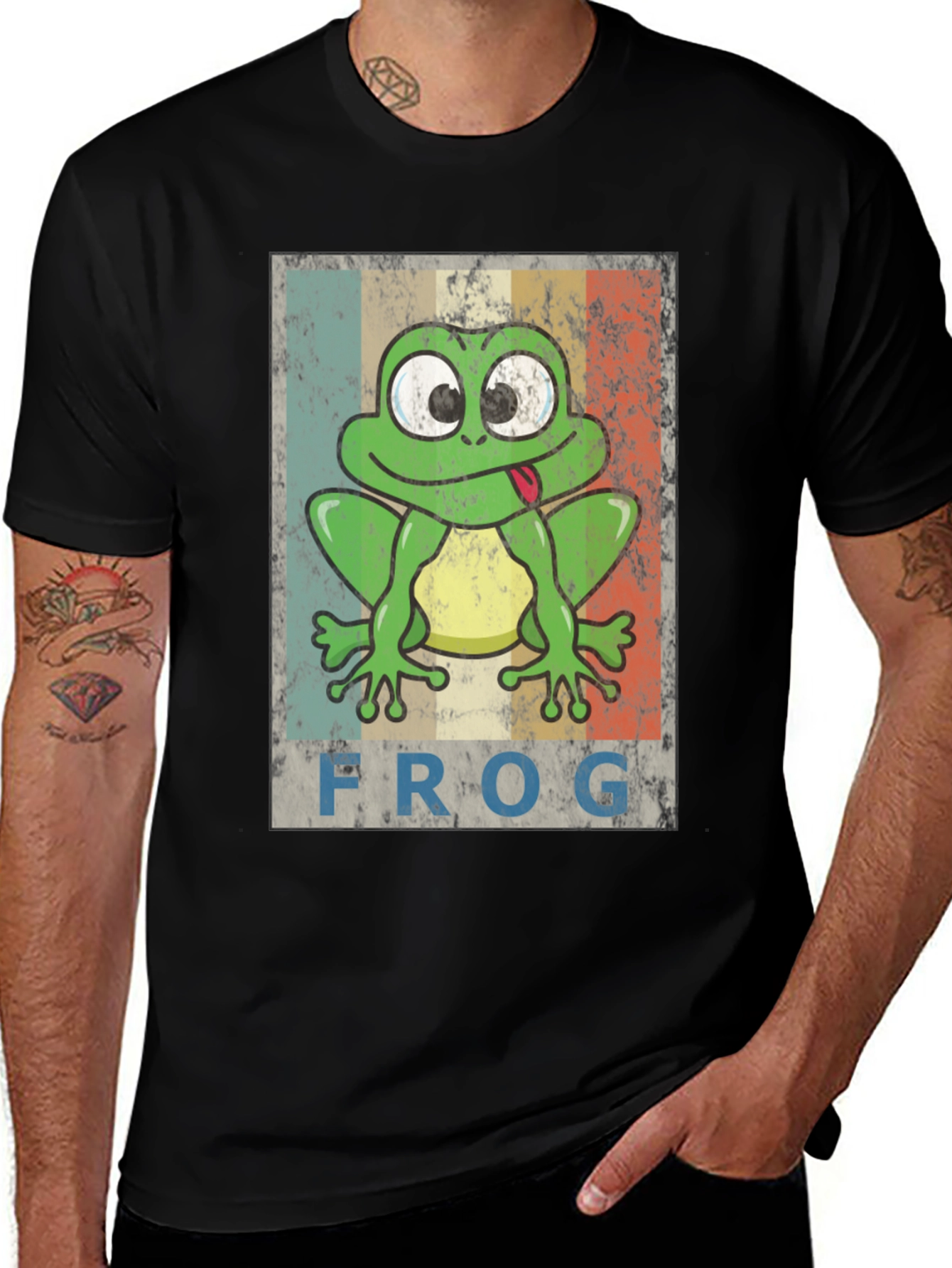 Variant 11 of Retro Frog T-Shirt - Cute Amphibian Tee