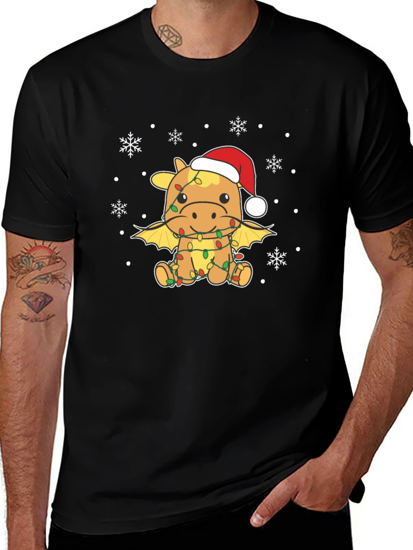 Christmas Dragon T-Shirt - Festive Holiday Apparel