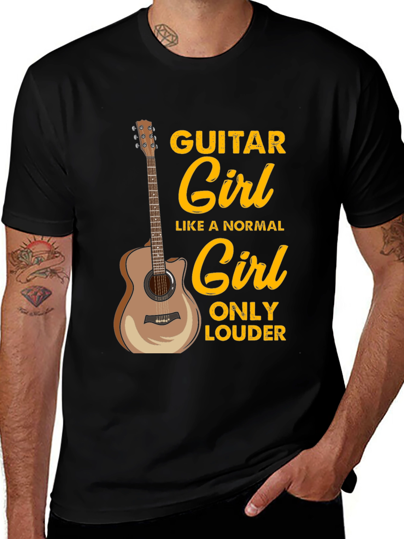 Variant 5 of Guitar Girl T-Shirt - Musician Tee