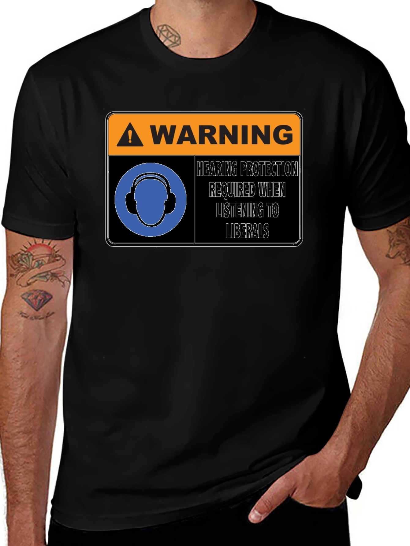 Warning: Hearing Protection Liberal T-Shirt