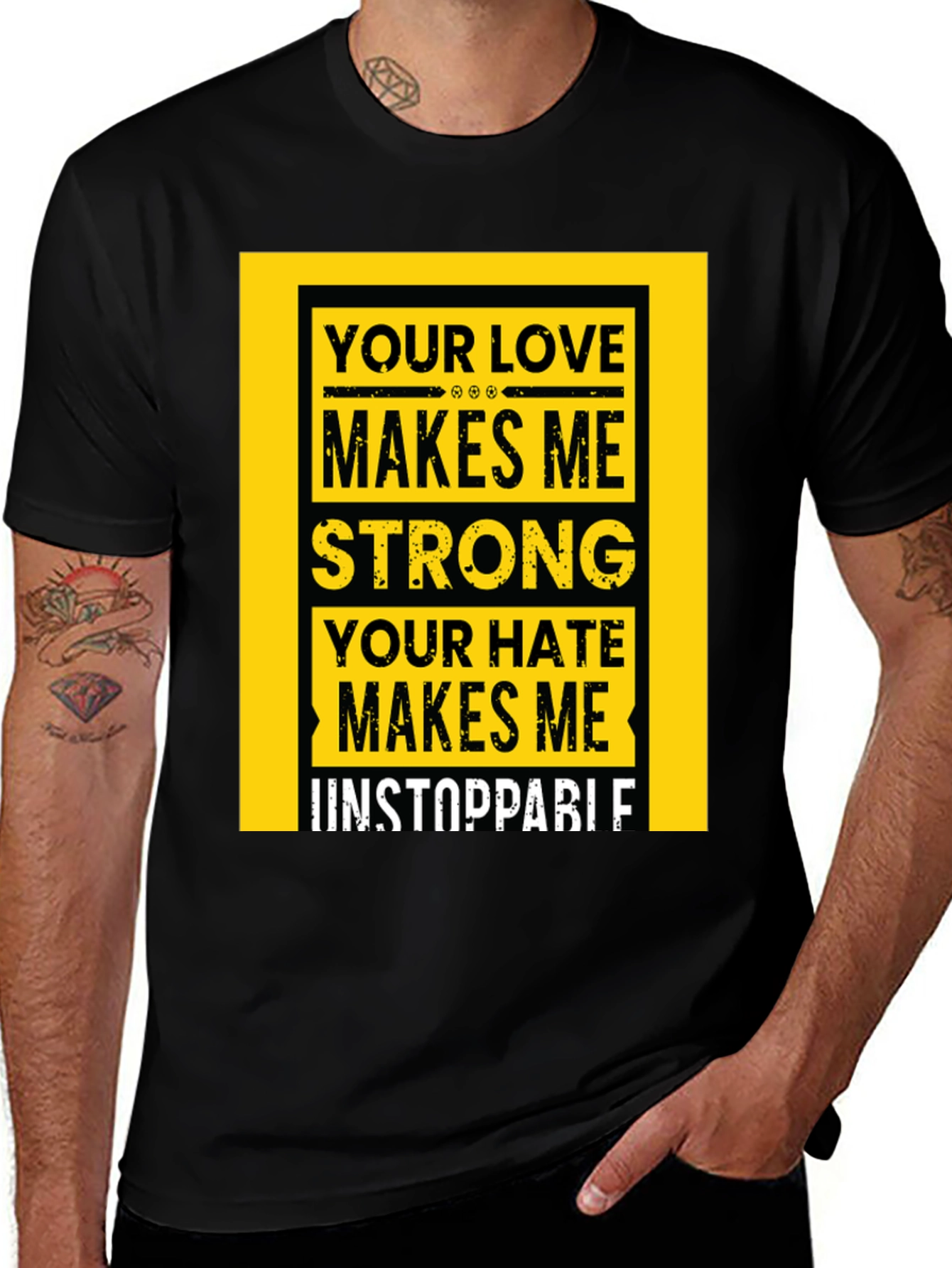 Variant 23 of Unstoppable Graphic Tee - Men's Black T-Shirt