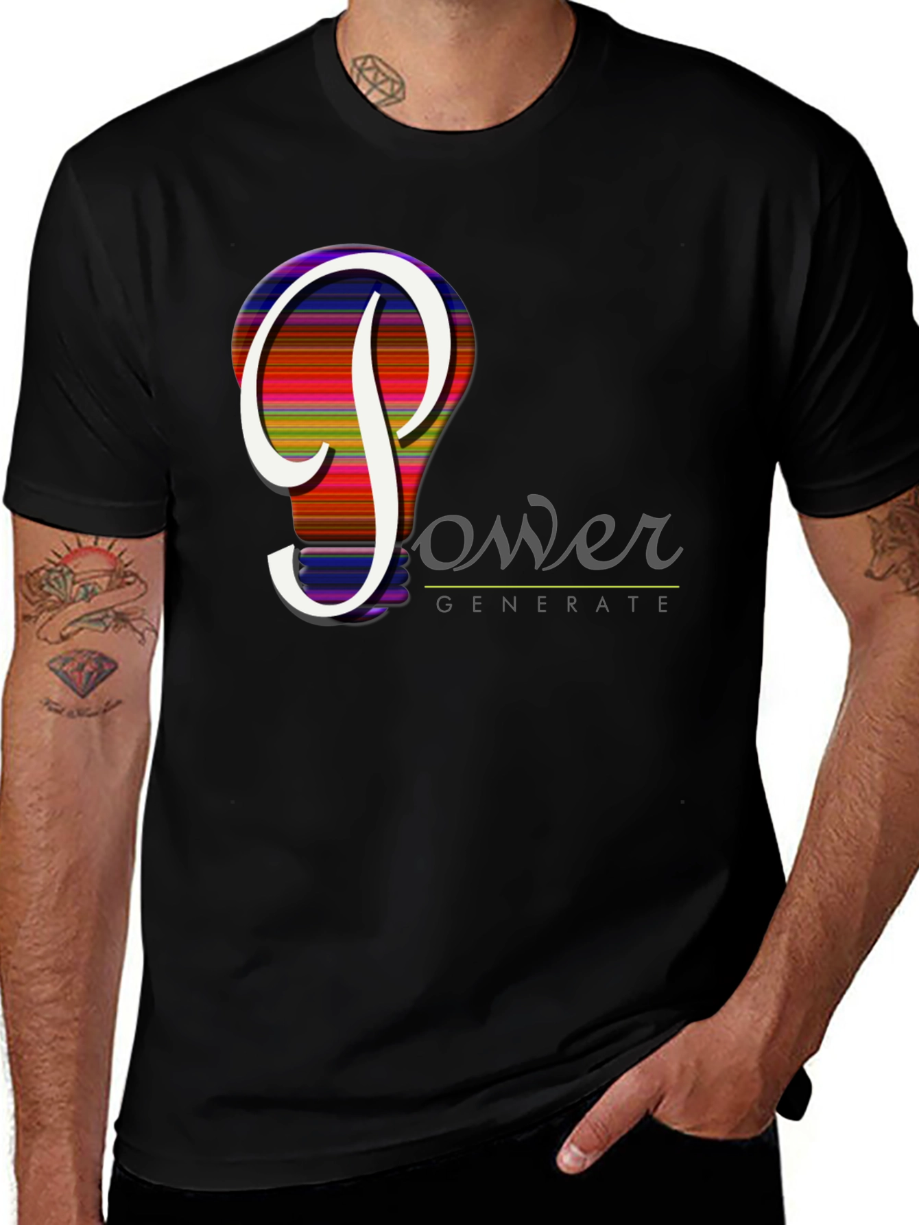 Variant 30 of Power Generate Graphic Tee - Bold Design