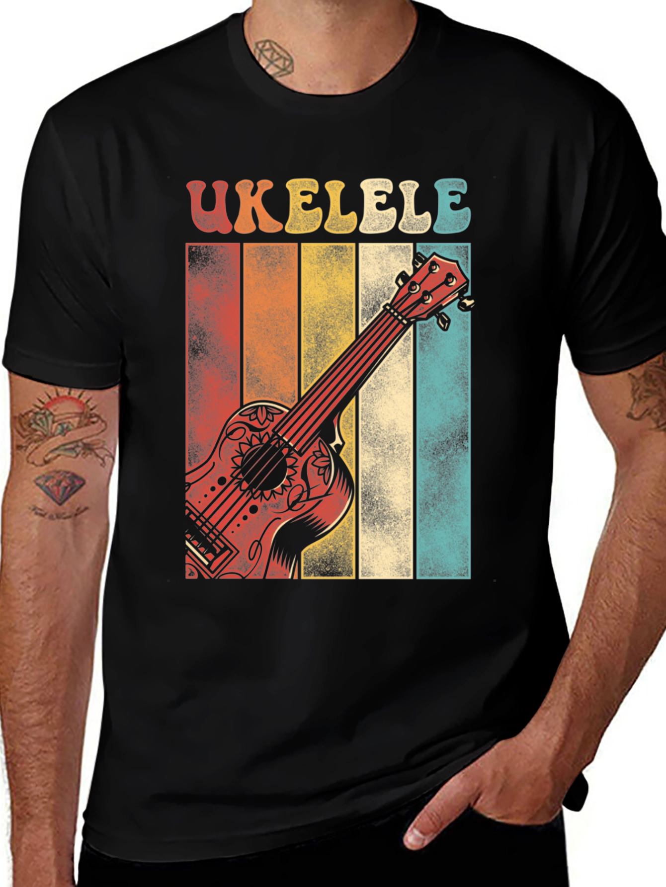 Variant 10 of Retro Ukulele T-Shirt - Vintage Style Music Tee