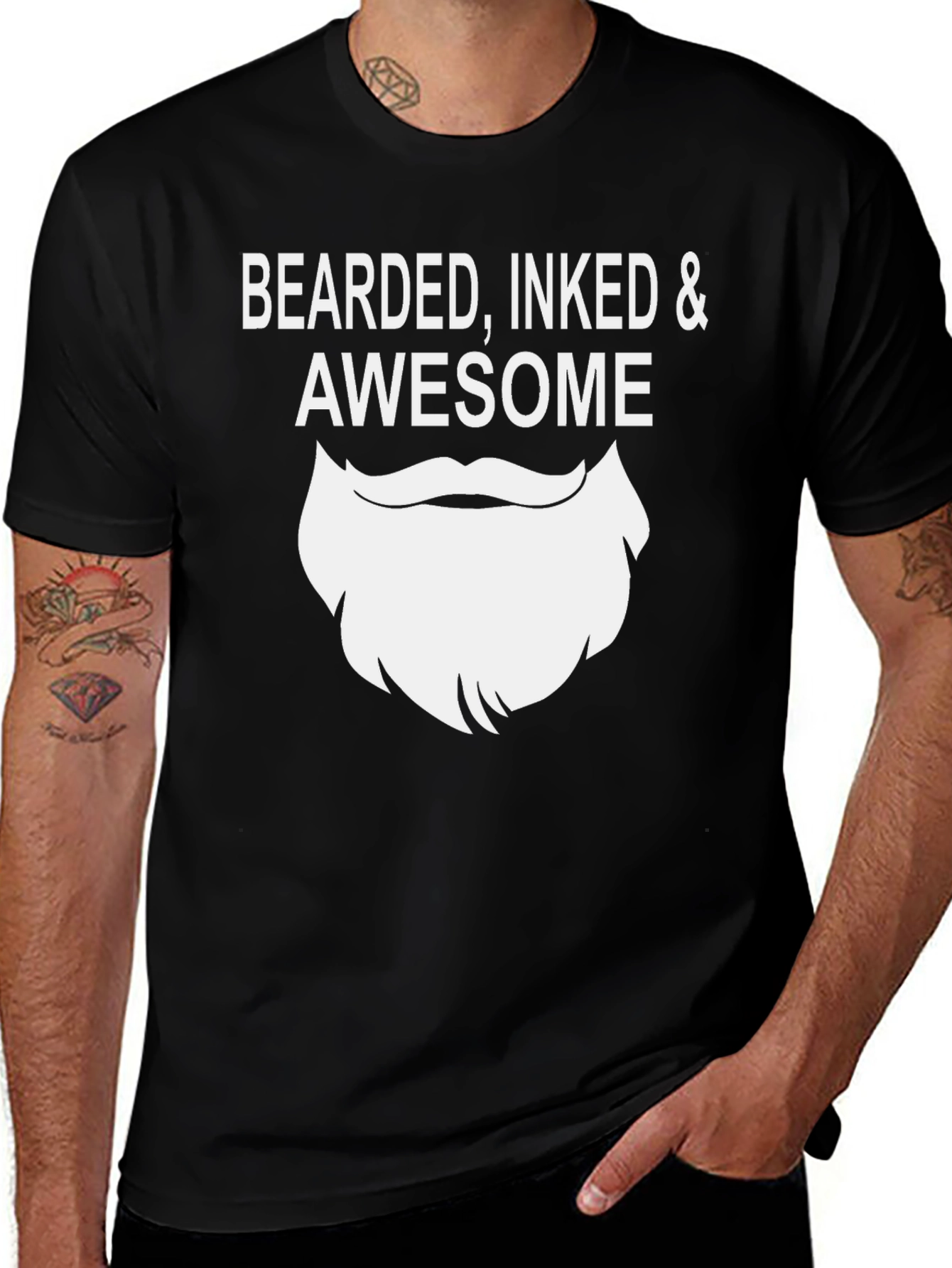 Variant 17 of Bearded, Inked & Awesome Graphic T-Shirt