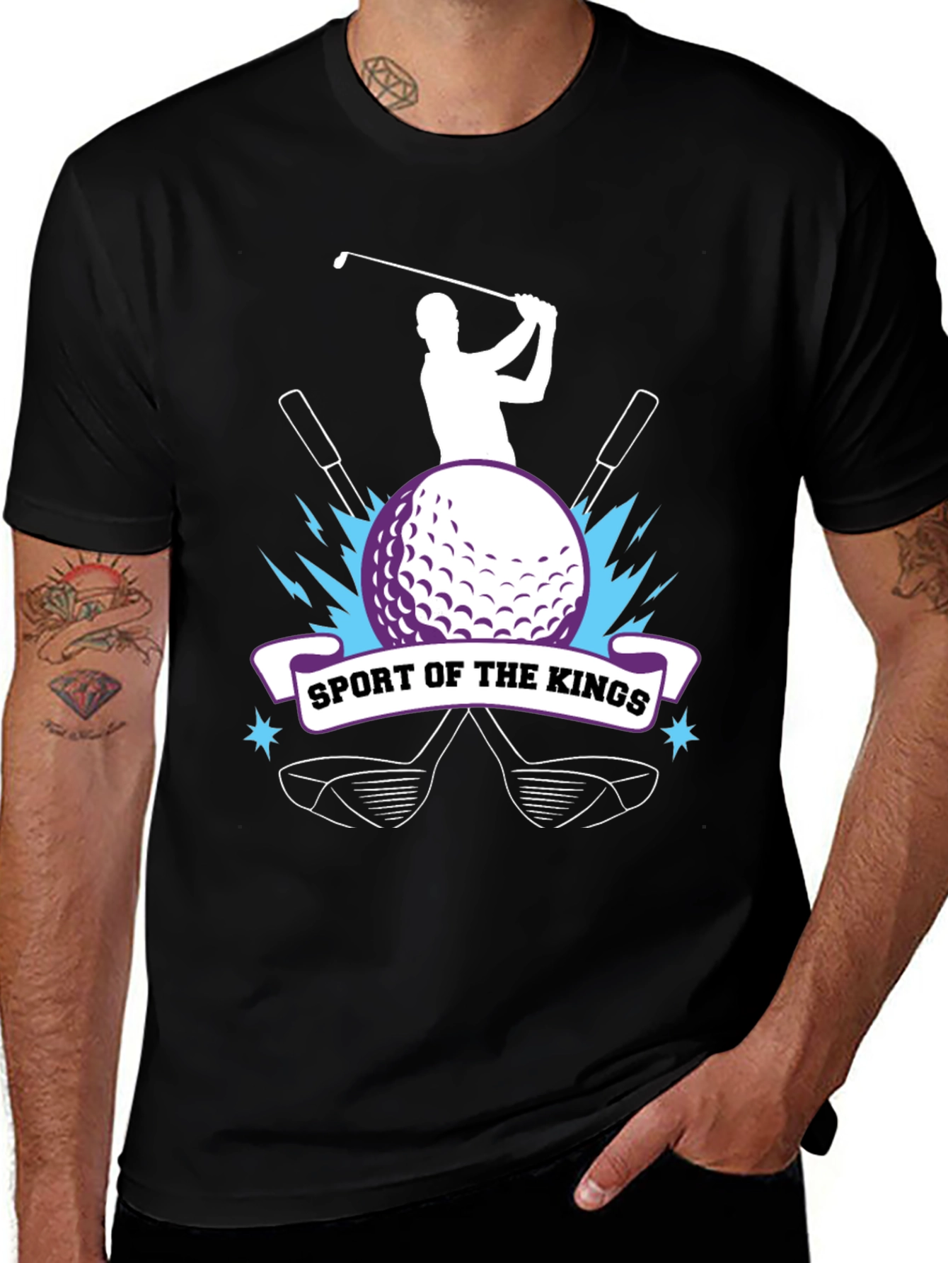 Black Golf Sport of Kings T-Shirt main image