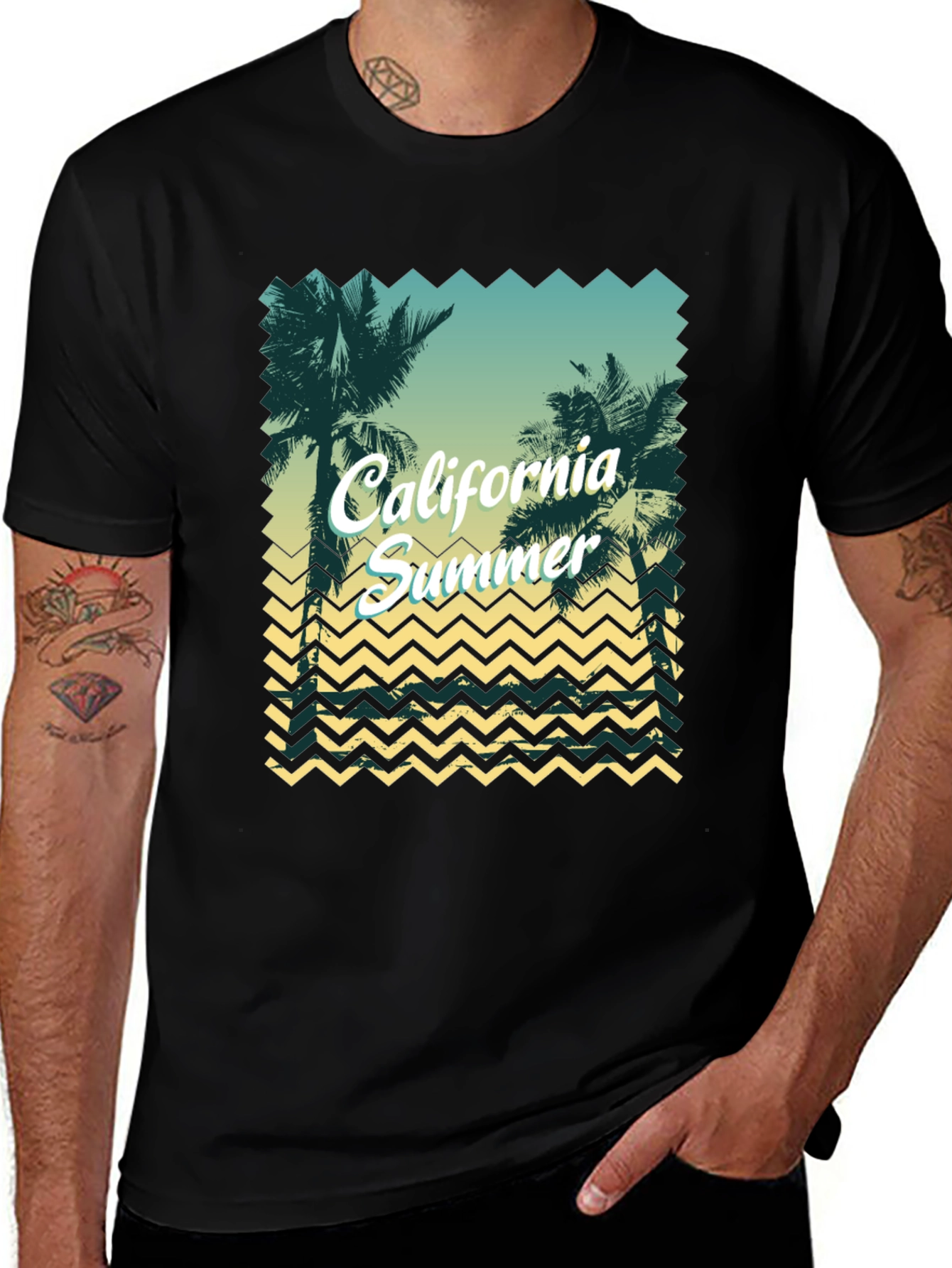 Variant 8 of California Summer T-Shirt - Palm Tree Graphic Tee