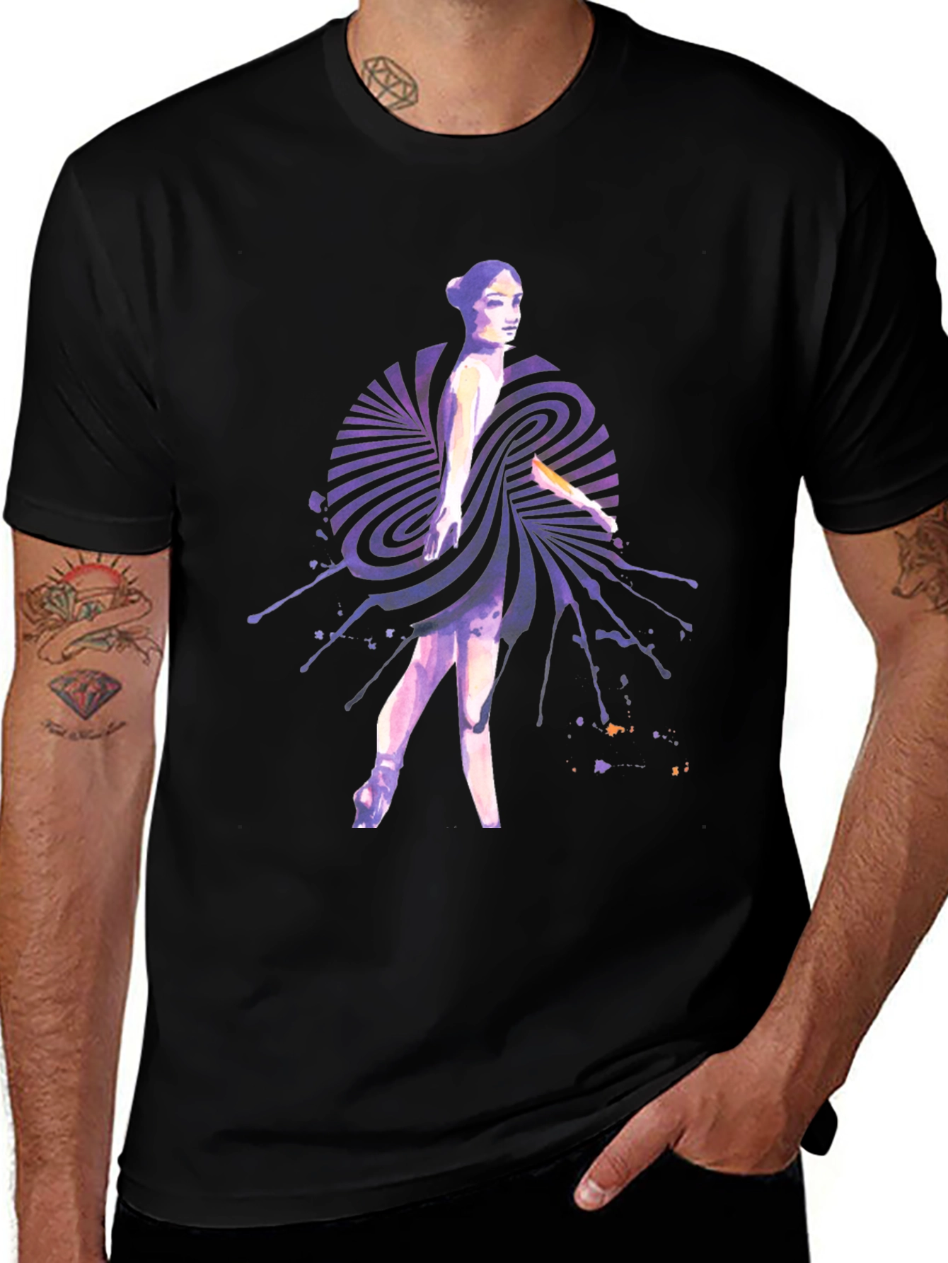 Variant 21 of Abstract Ballerina Graphic Tee - Unique Design