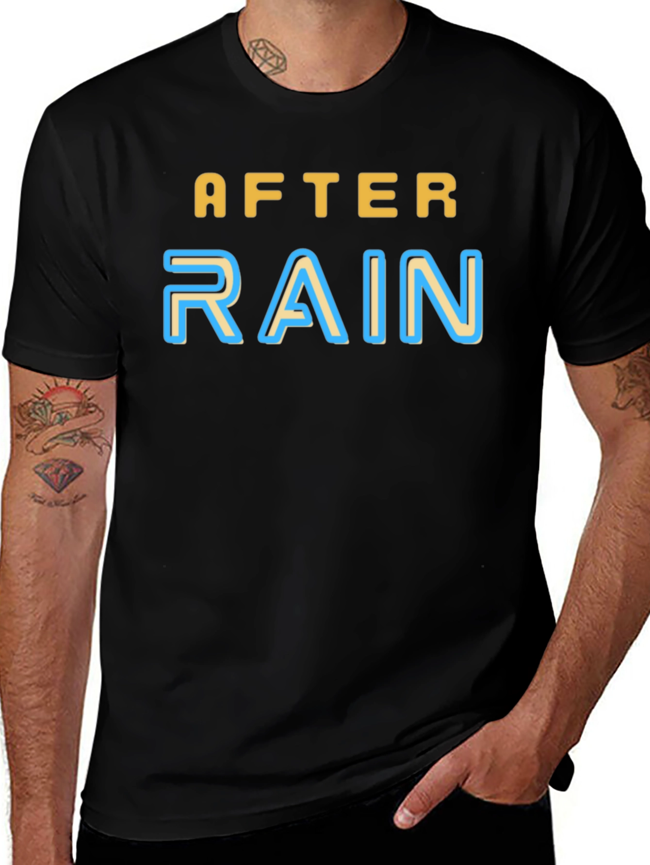 Variant 30 of After Rain Graphic Tee - Soft Black T-Shirt