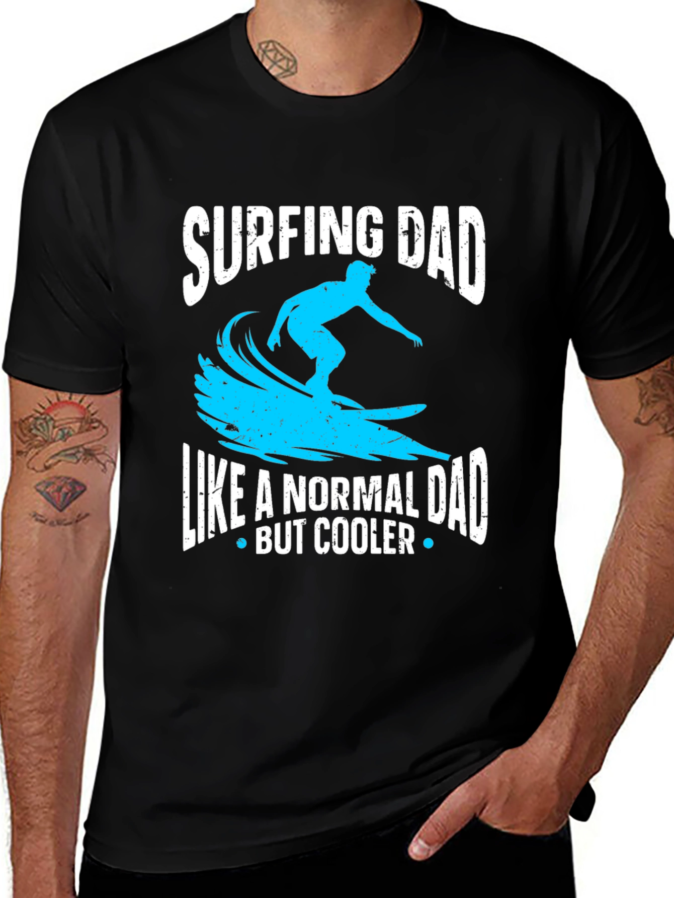 Surfing Dad T-Shirt - Cool Dad Tee