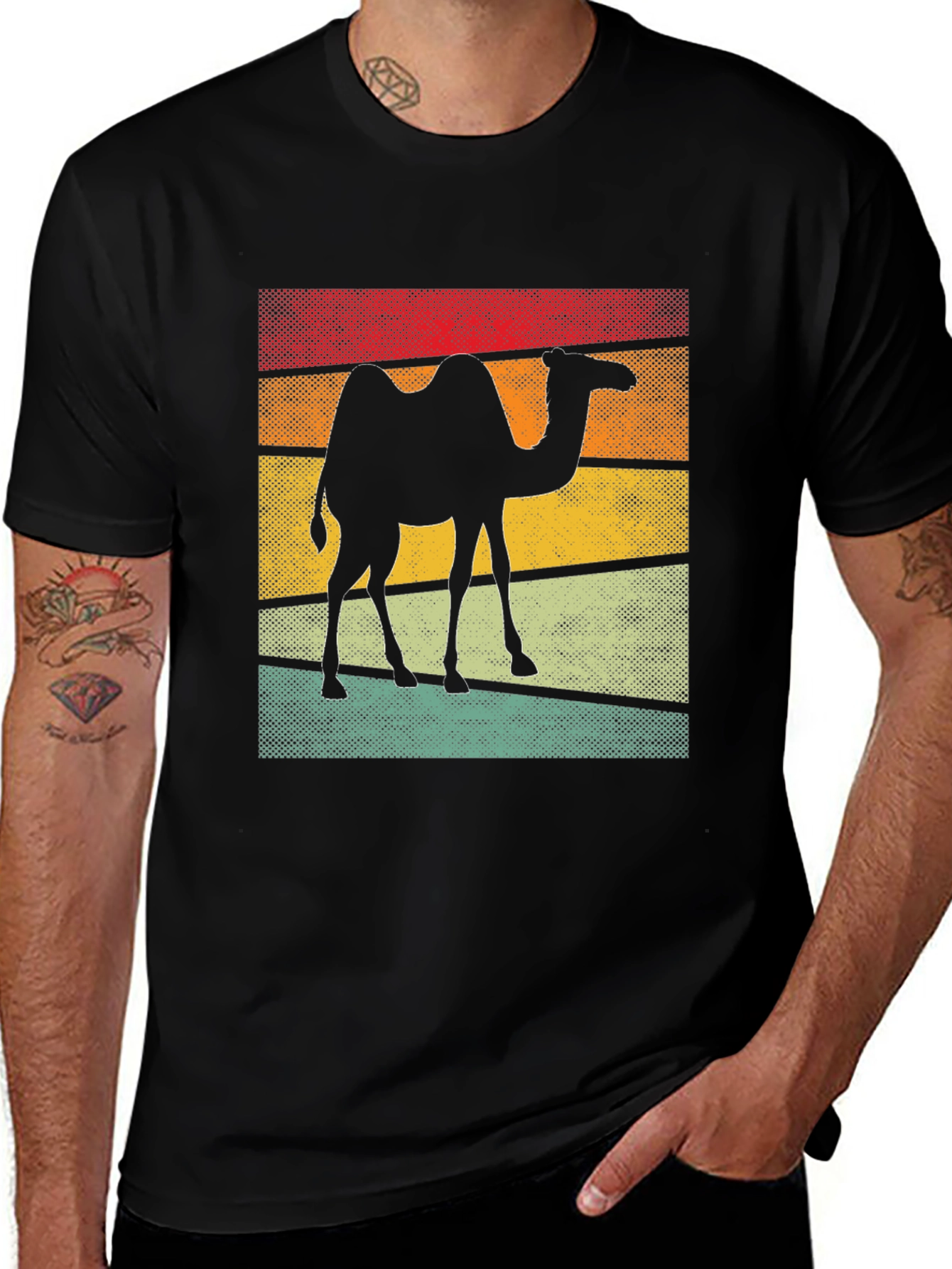 Variant 16 of Retro Camel T-Shirt - Cool Desert Vibes