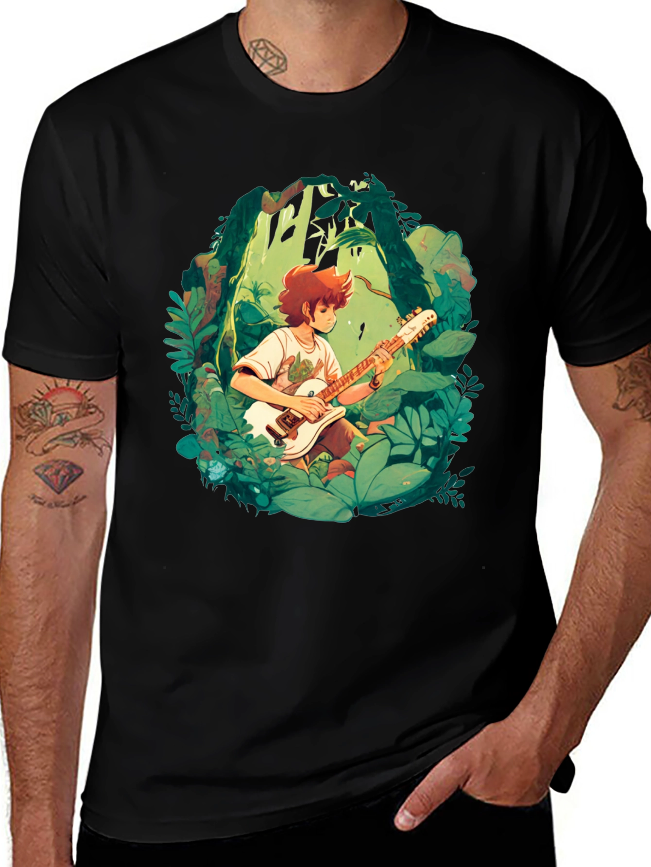 Jungle Guitarist Graphic Tee