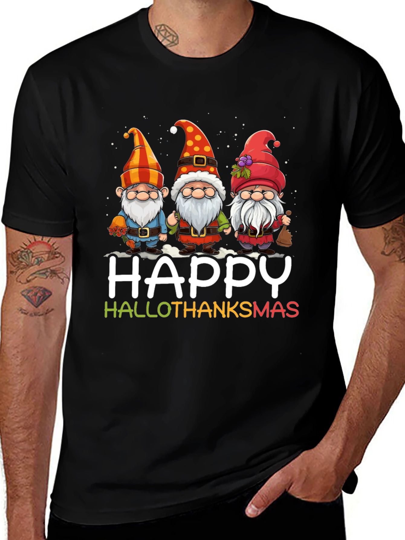 Happy Hallothanksmas Gnomes T-Shirt