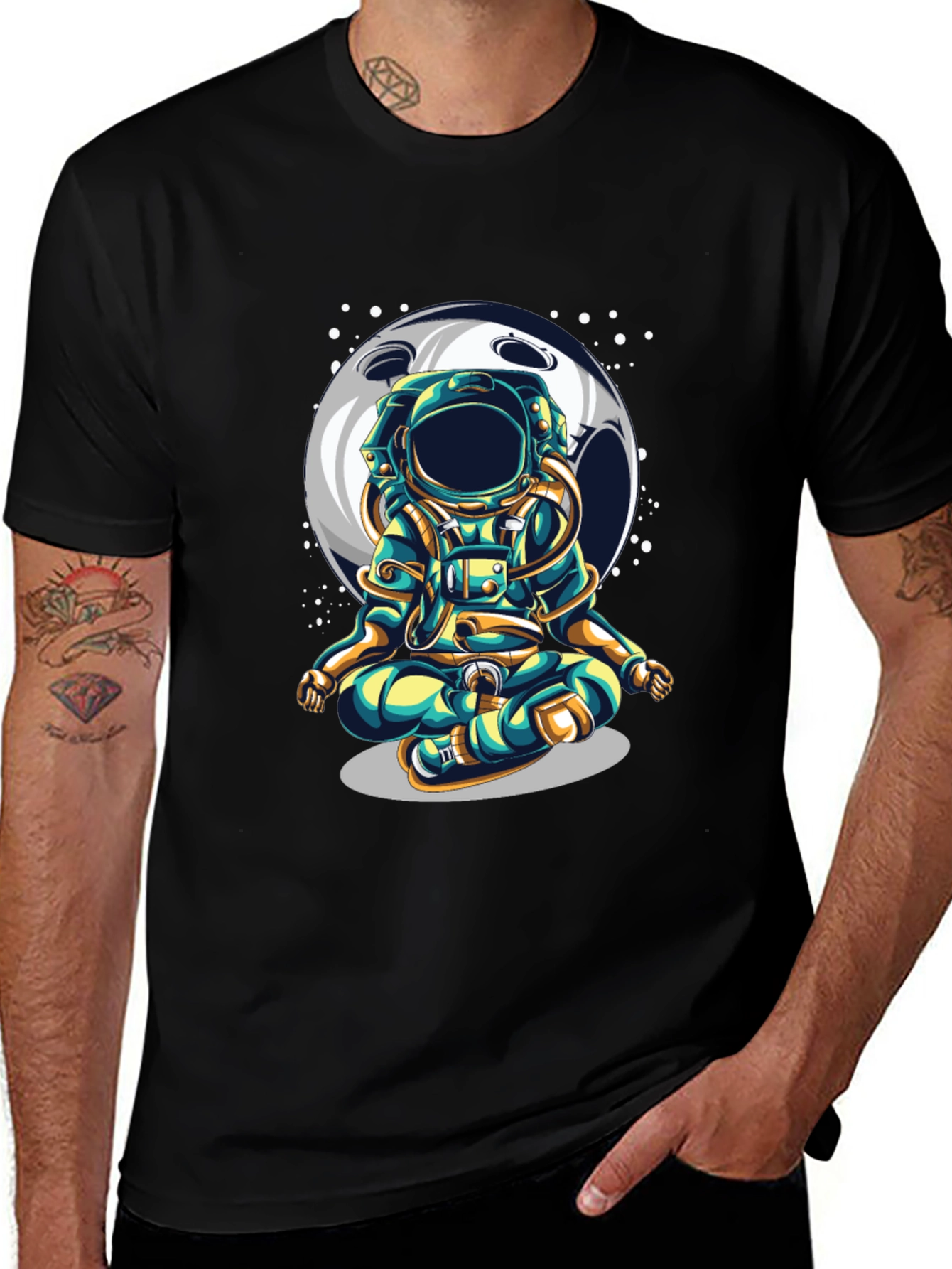 Variant 3 of Astronaut Meditating on Moon T-Shirt