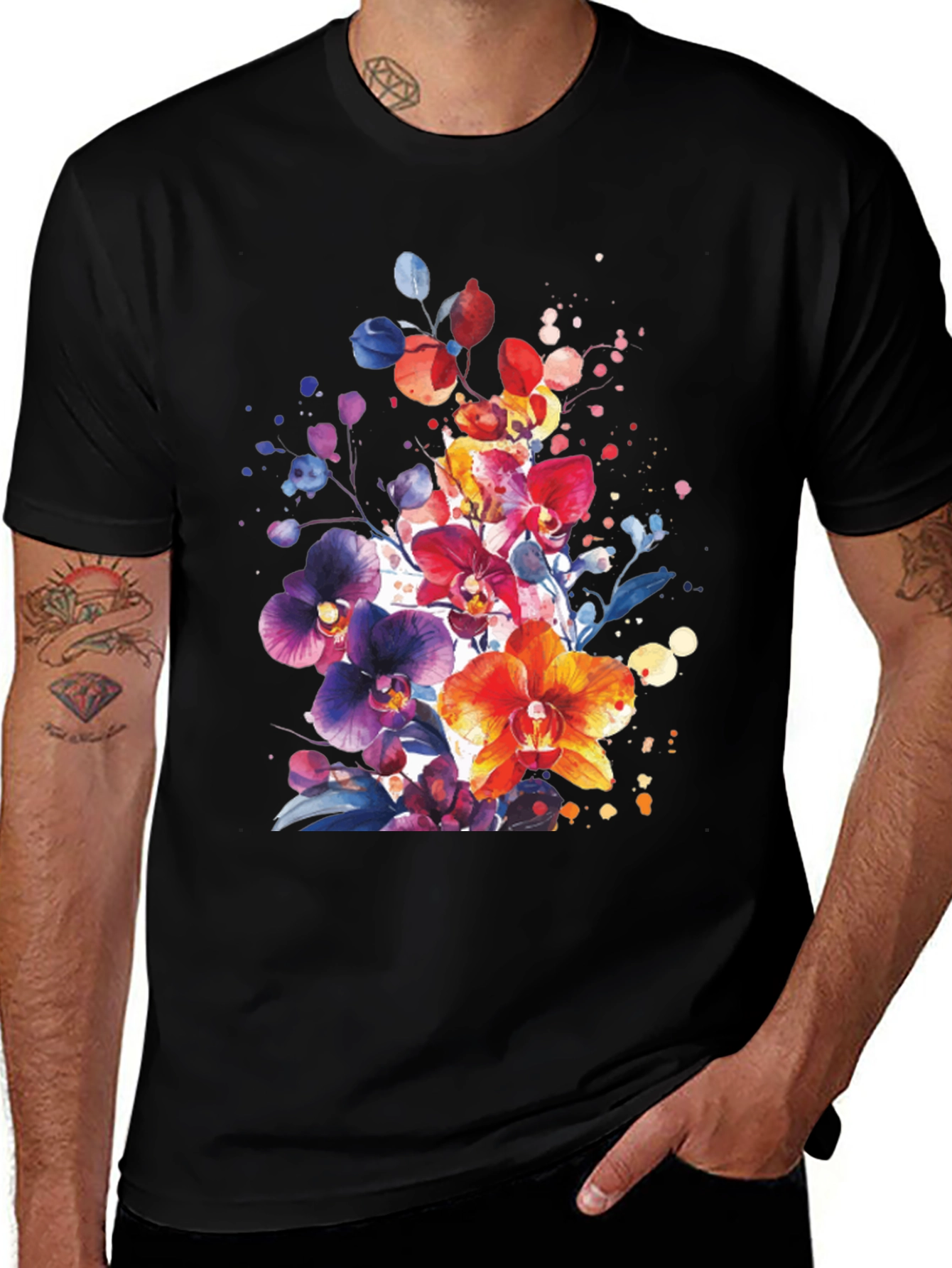 Variant 18 of Watercolor Orchid T-Shirt