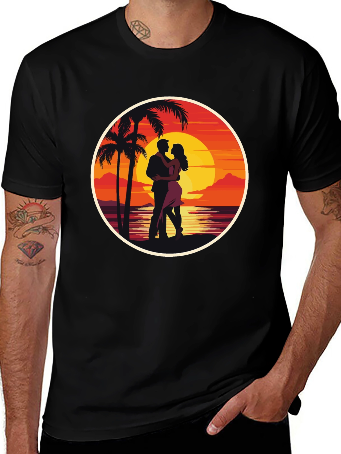Variant 18 of Romantic Sunset Beach T-Shirt