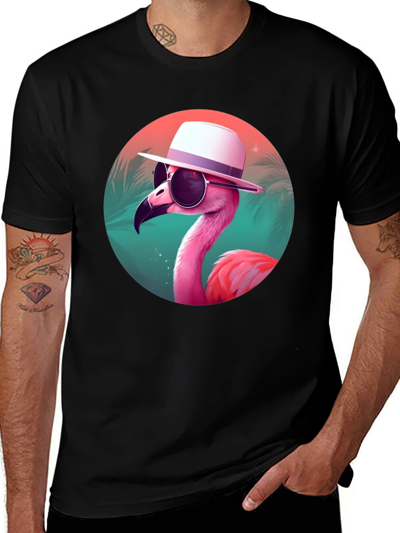 Variant 24 of Cool Flamingo Graphic Tee
