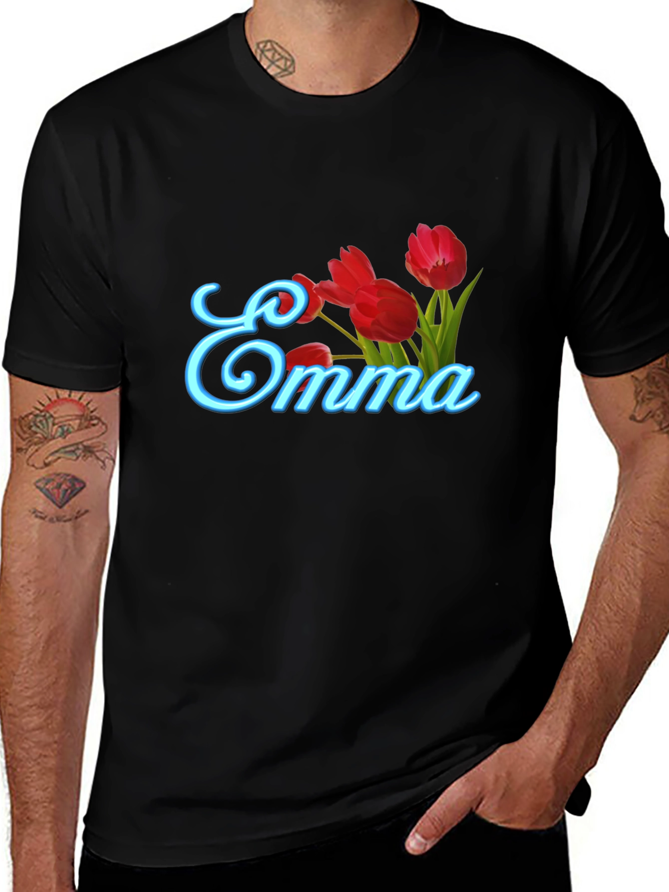 Personalized Emma Tulip Flower T-Shirt