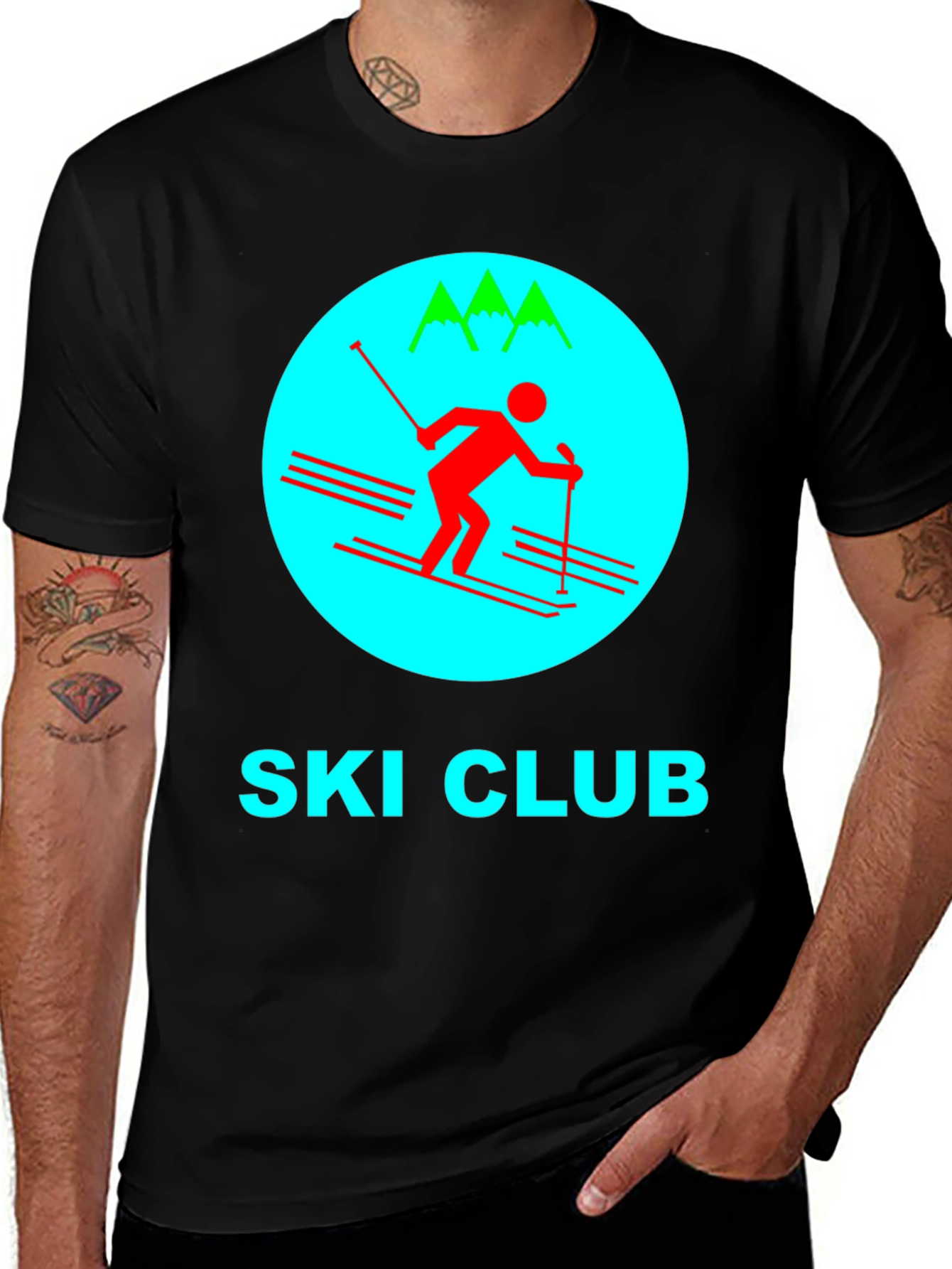 Ski Club Graphic Tee - Classic Retro Design