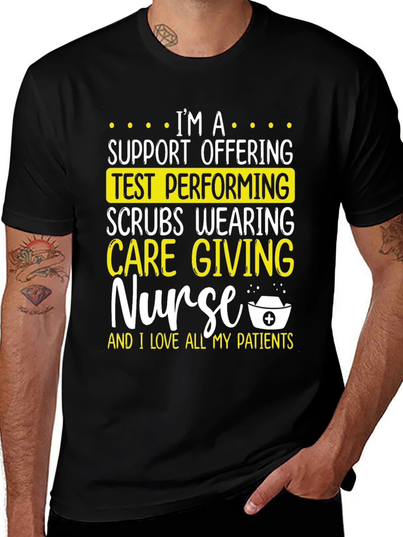 Variant 3 of Nurse T-Shirt: Support Offering Care Giving Tee