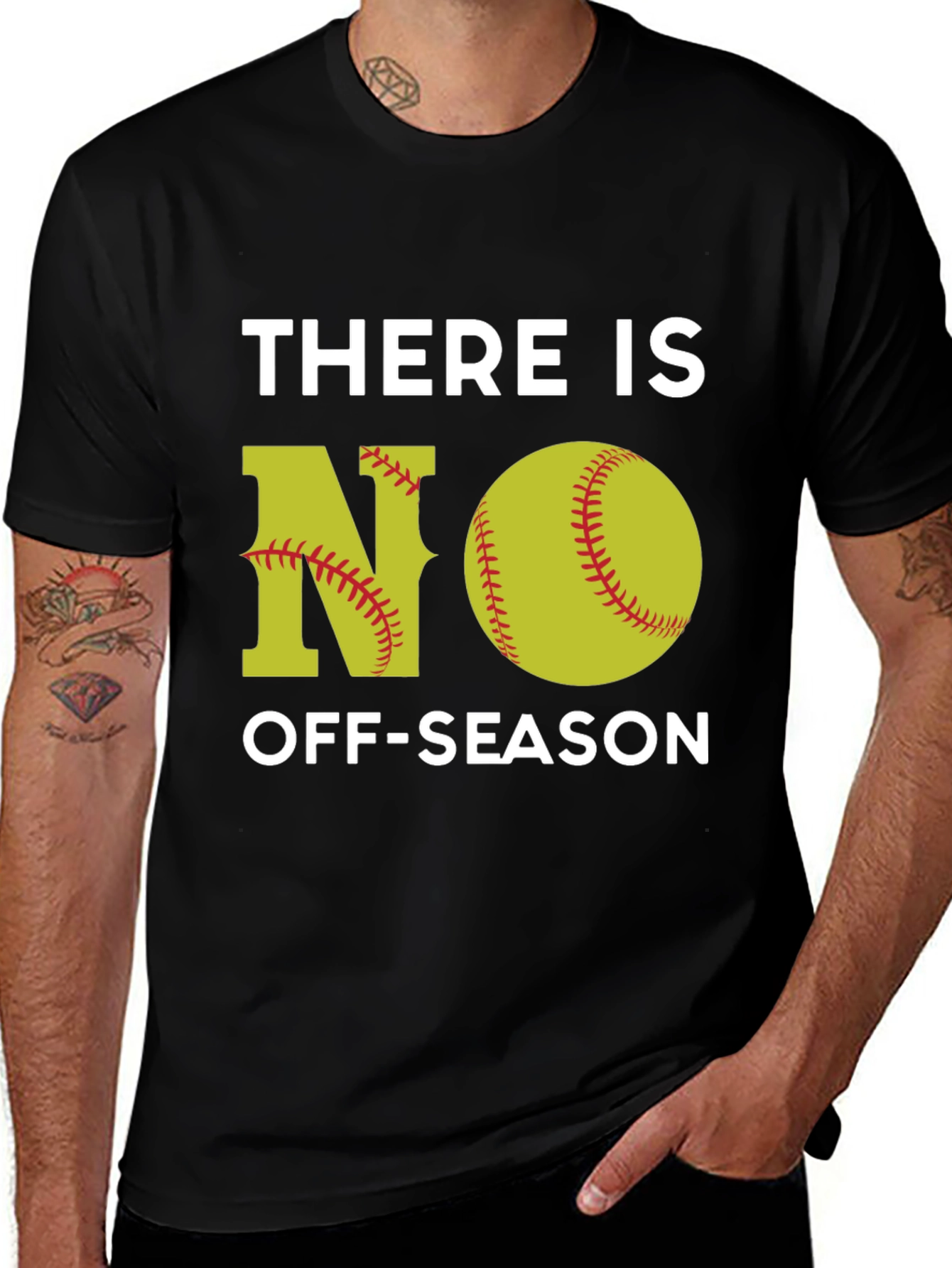 Variant 15 of There is NO Off-Season Softball Graphic T-Shirt