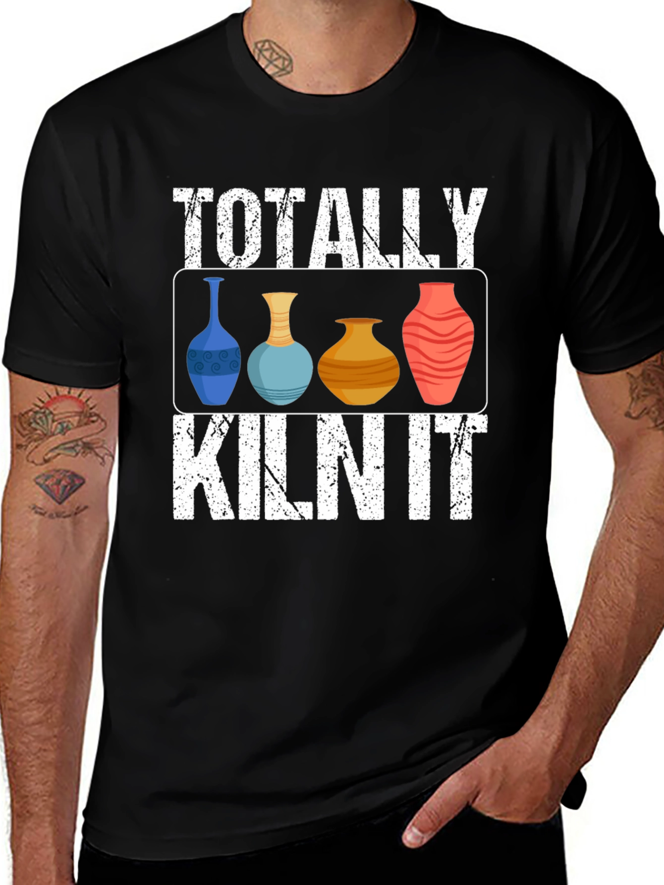 Black Totally Kiln It Pottery T-Shirt main image