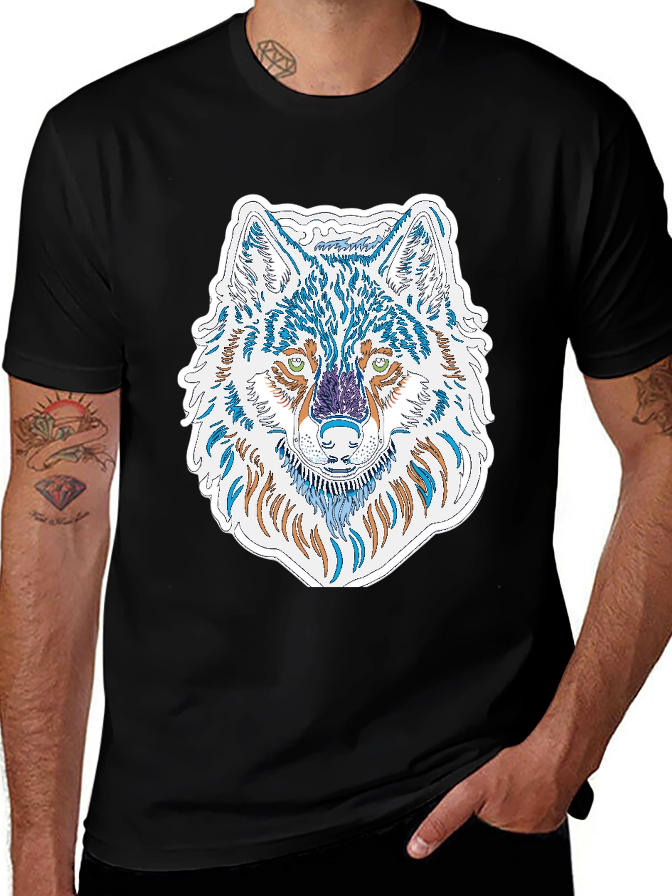 Variant 22 of Wolf Graphic Tee - Stylish Animal Design