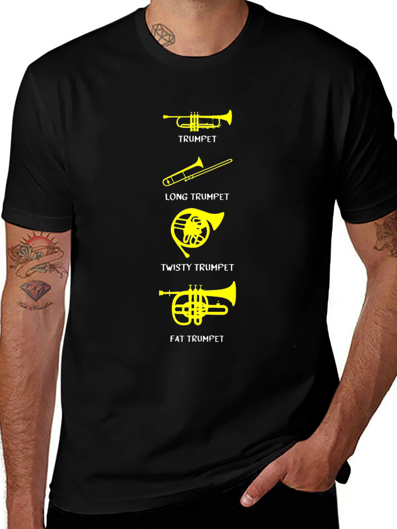 Variant 4 of Trumpet Types T-Shirt: Funny Music Lover Tee