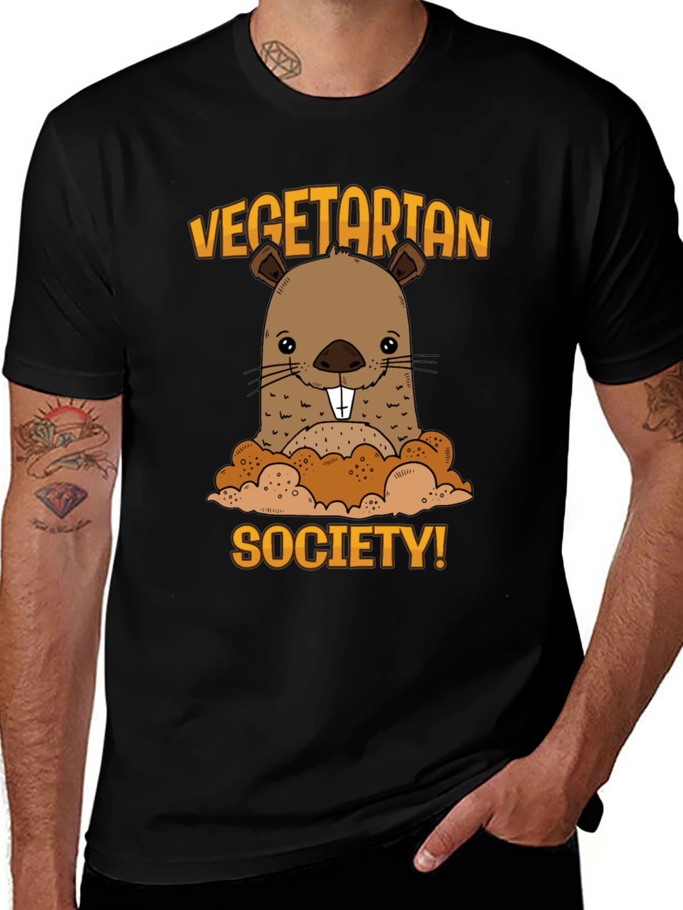 Vegetarian Society Beaver Graphic Tee