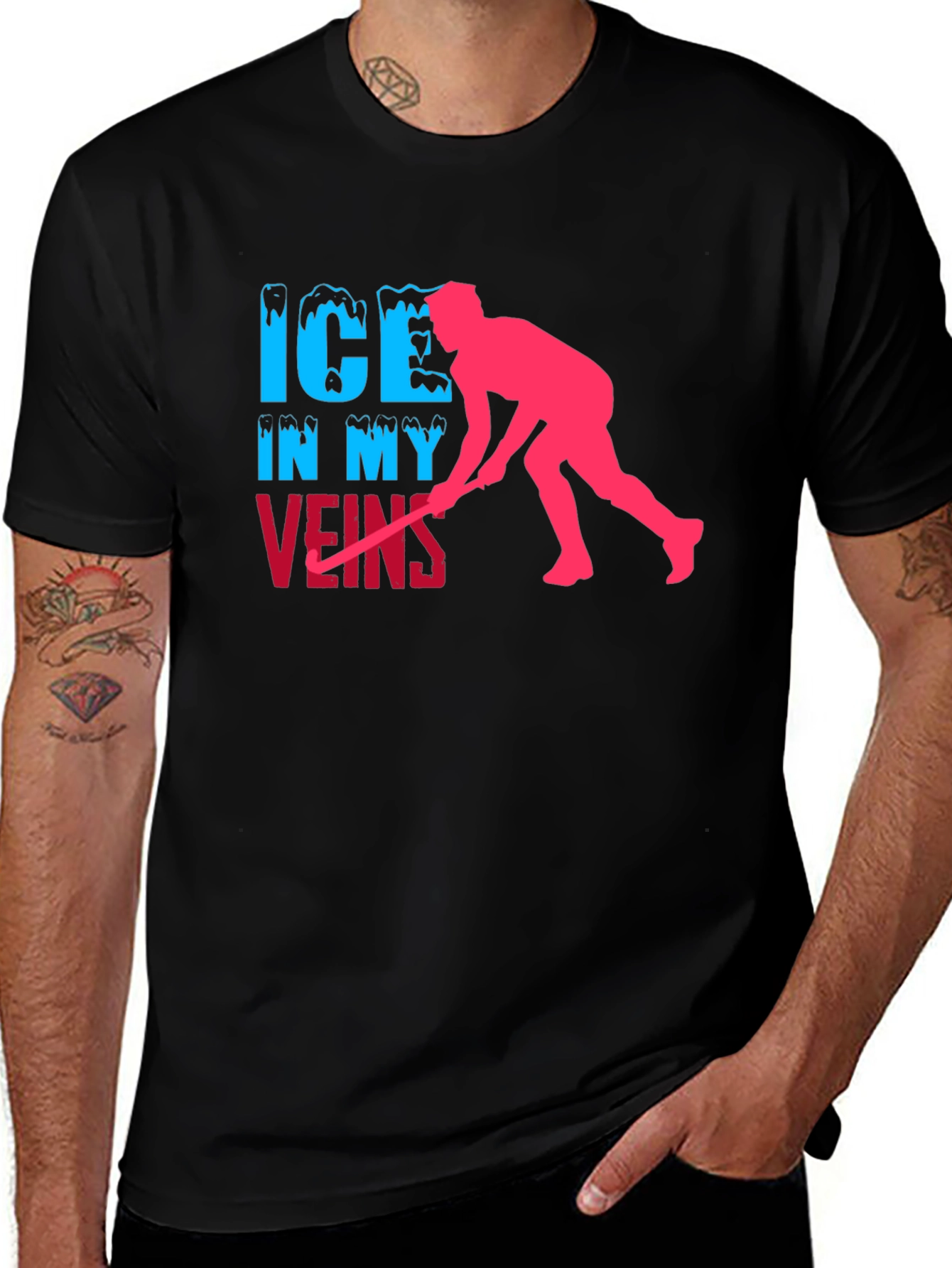 Variant 13 of Ice in My Veins Hockey Graphic Tee