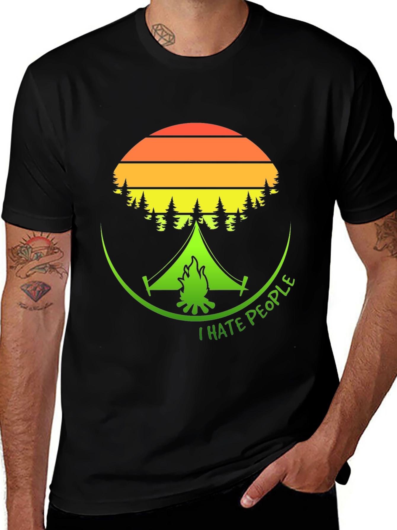 Variant 21 of I Hate People Camping Graphic T-Shirt
